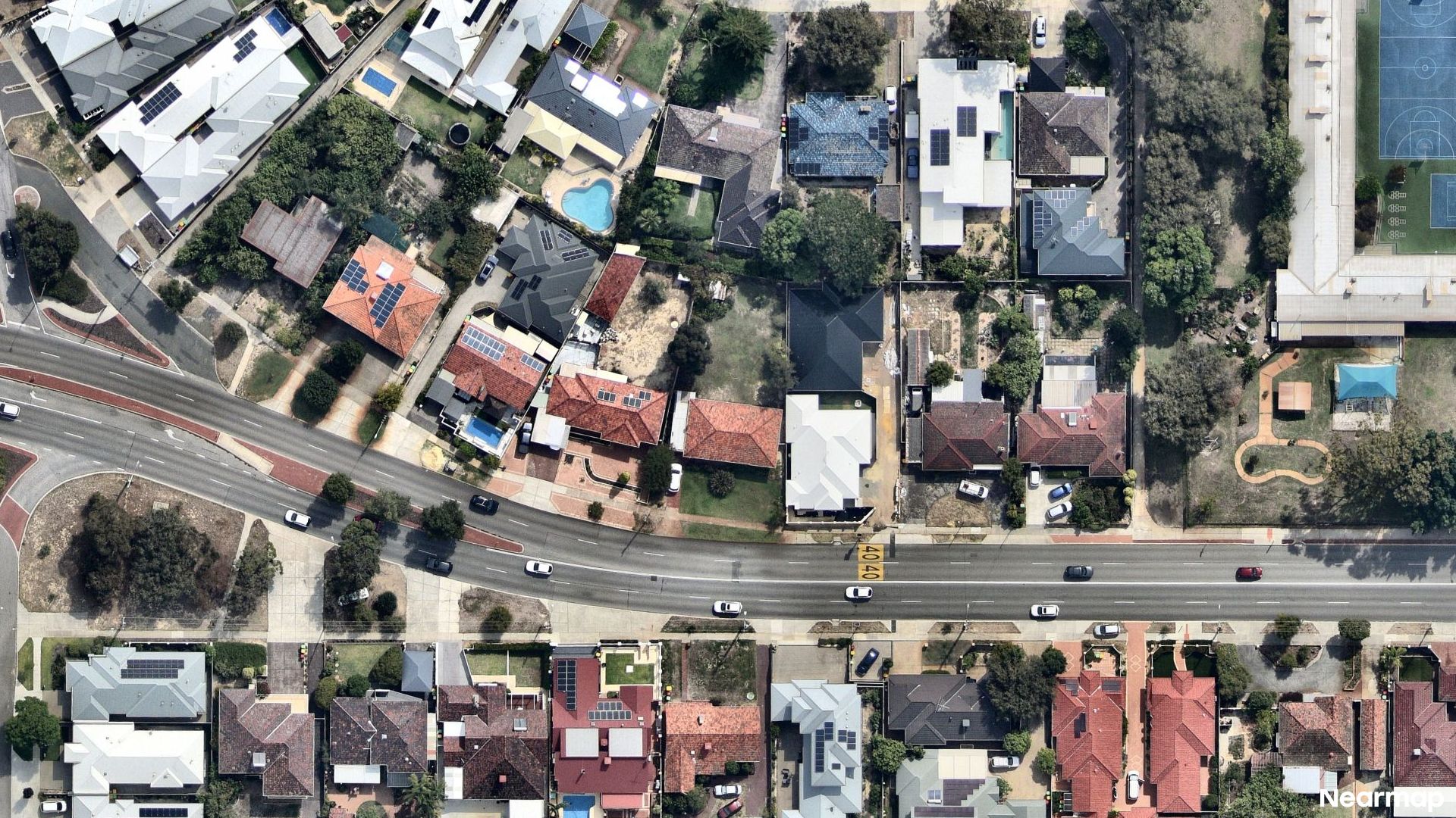 Vertical aerial view