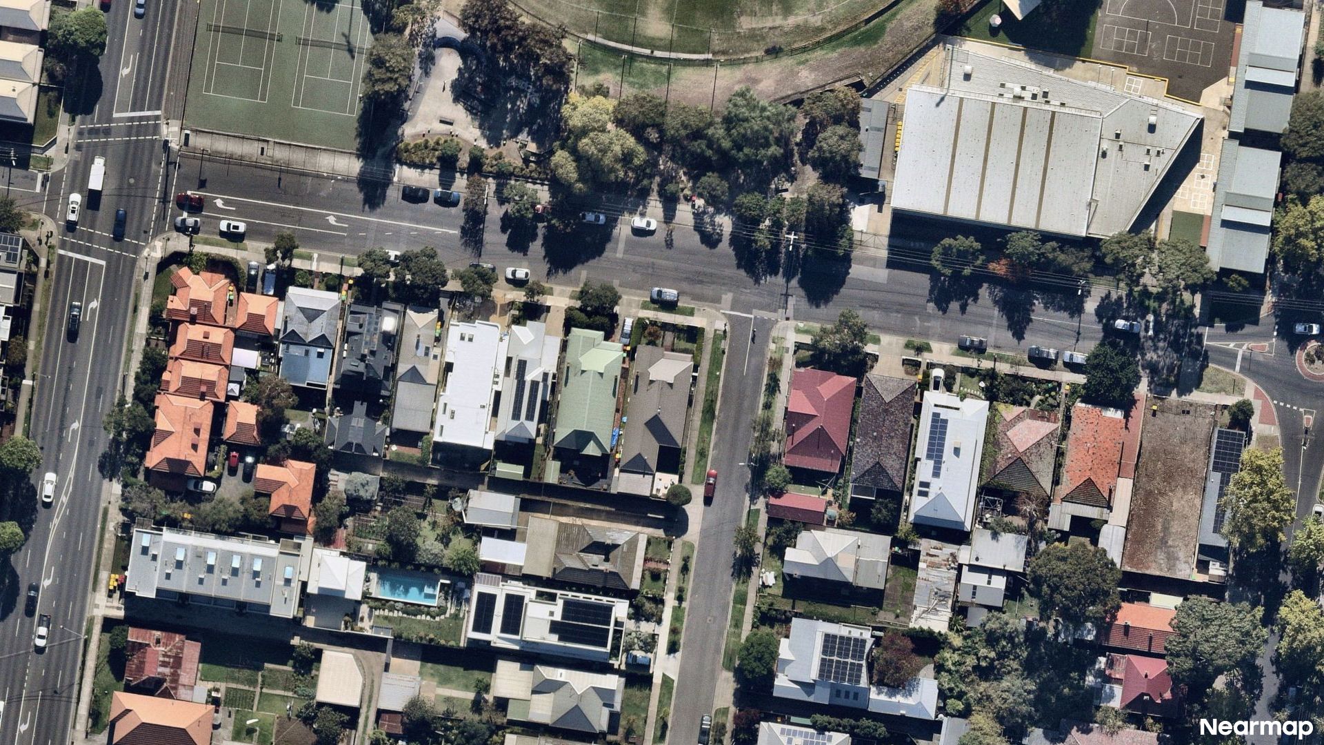 Vertical aerial view