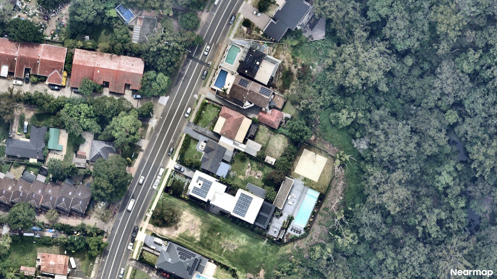 Vertical aerial view