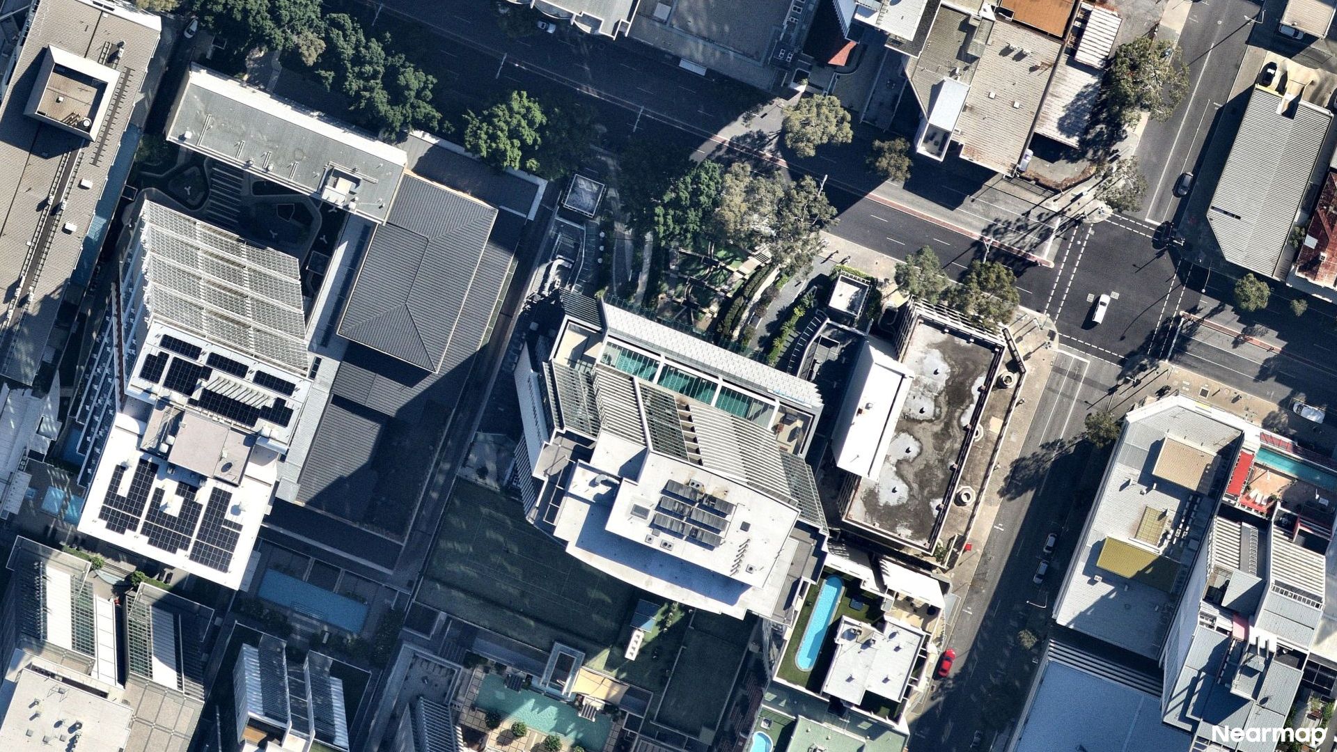 Vertical aerial view
