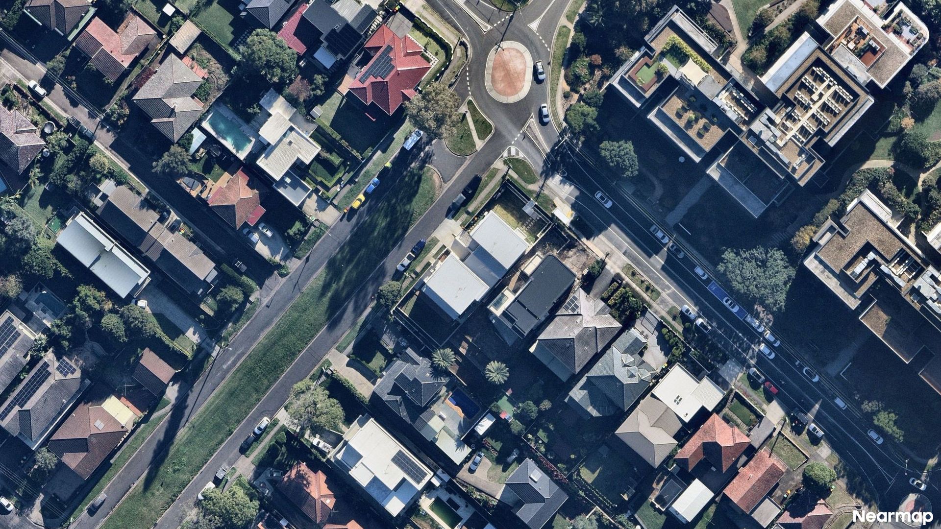 Vertical aerial view