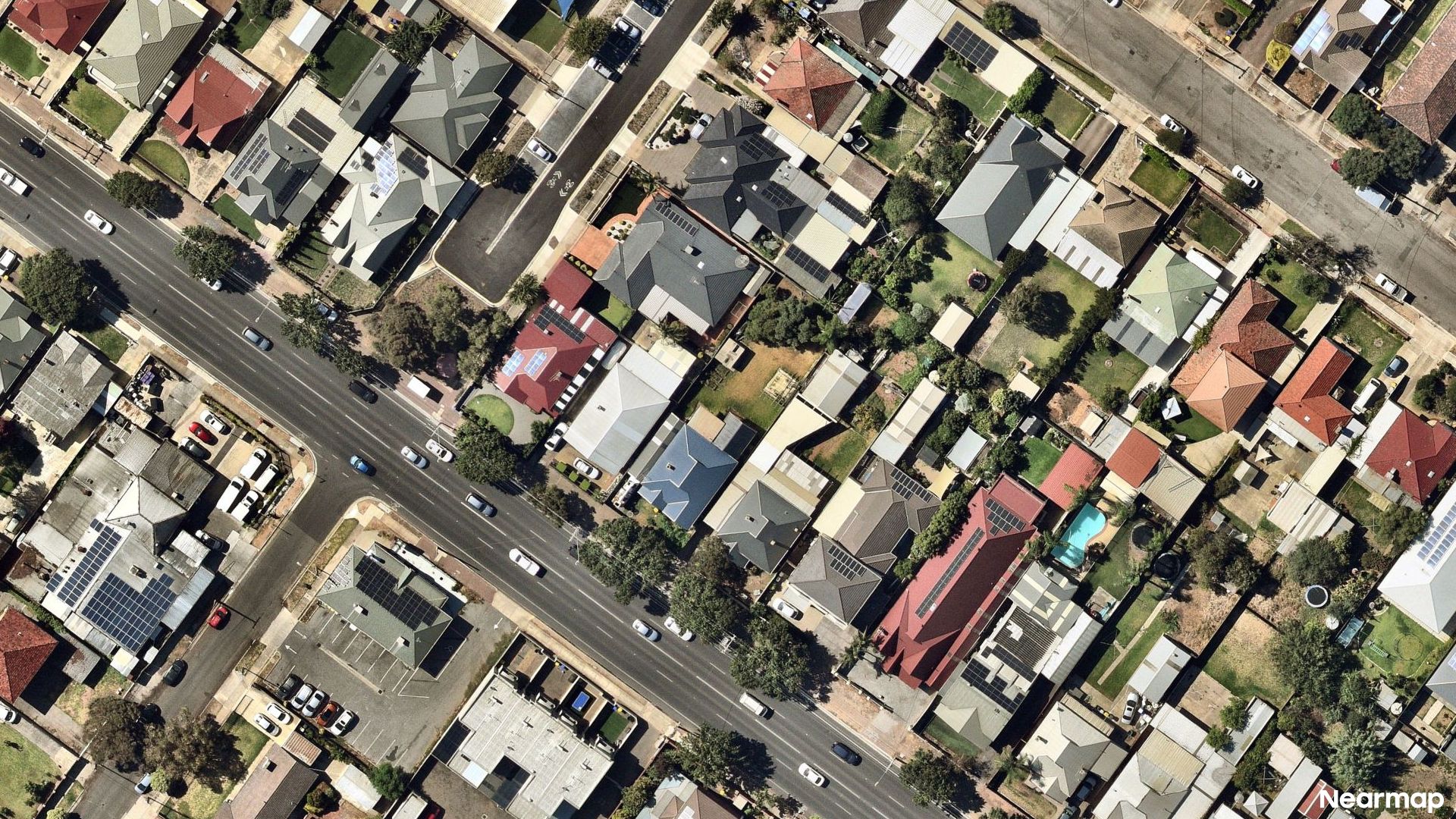 Vertical aerial view