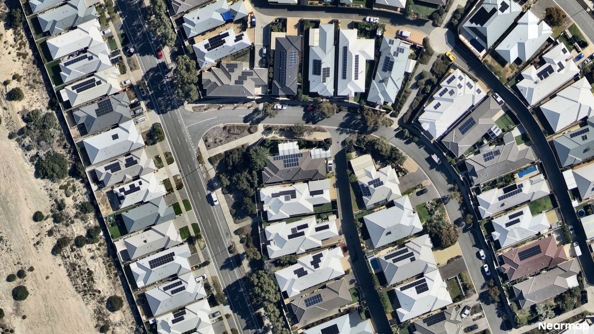 Vertical aerial view