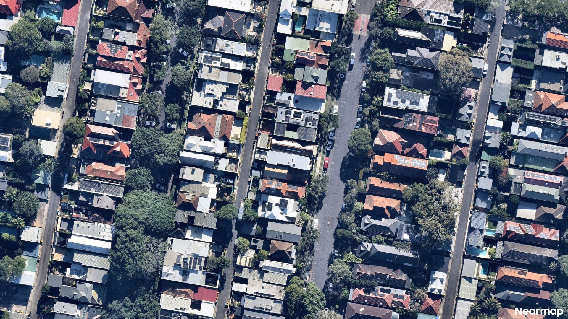 Vertical aerial view