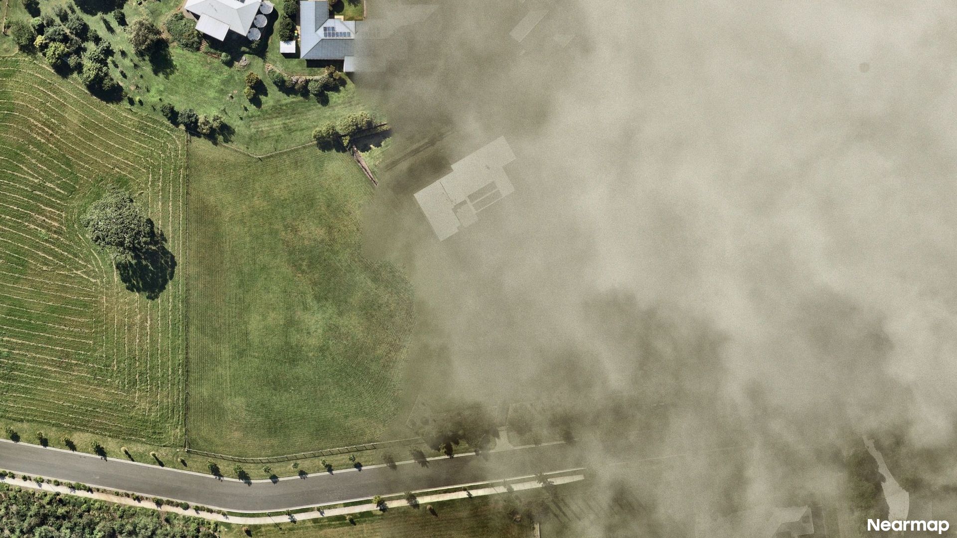 Vertical aerial view