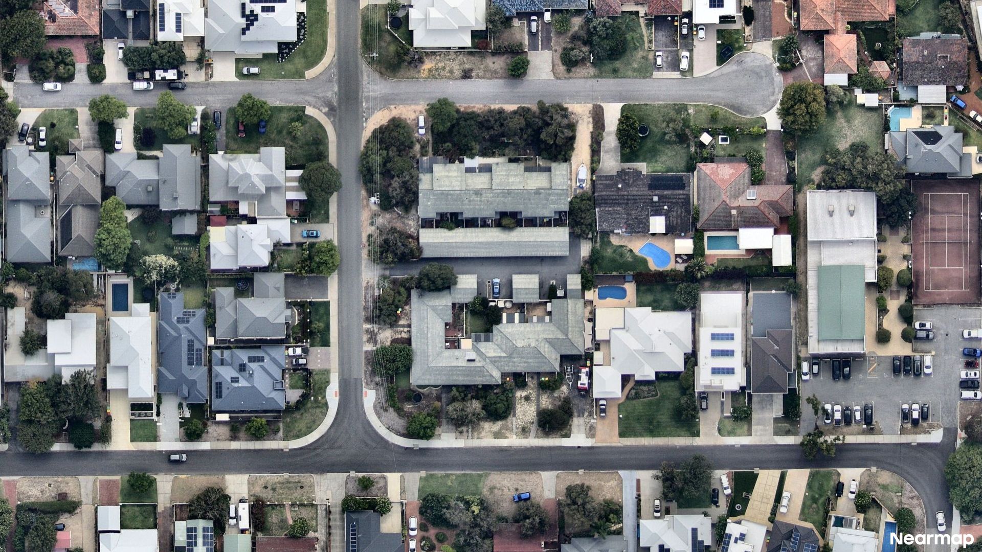 Vertical aerial view