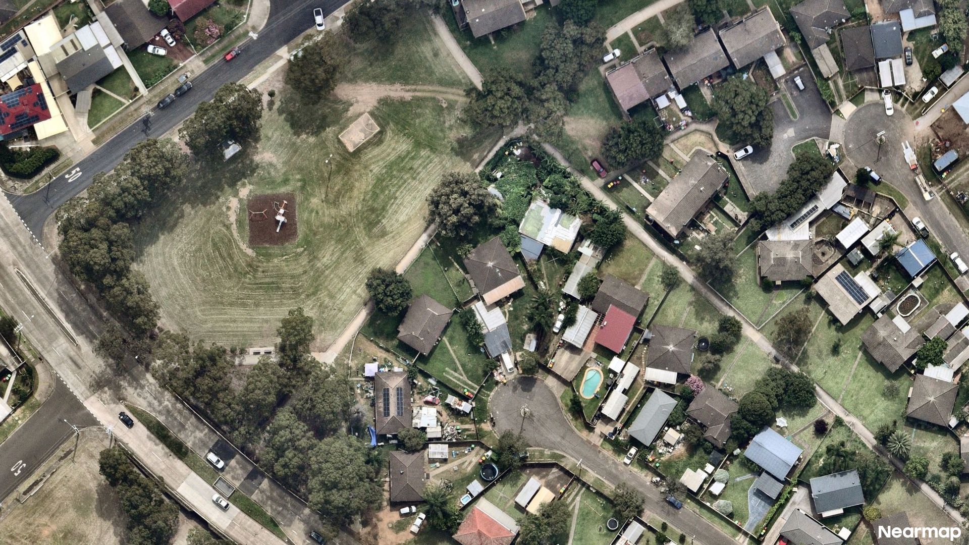 Vertical aerial view