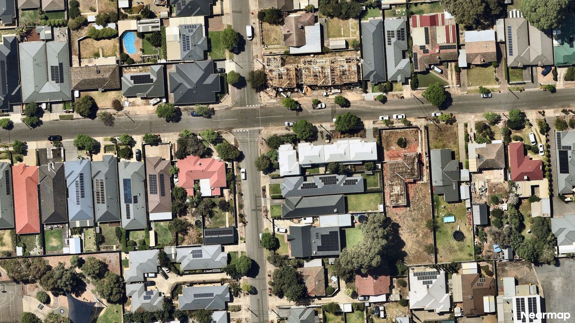 Vertical aerial view
