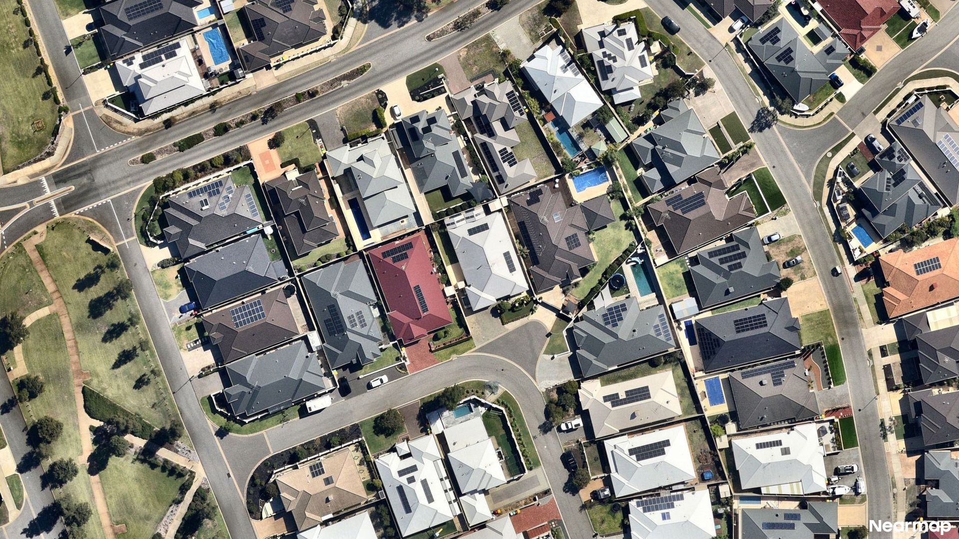 Vertical aerial view