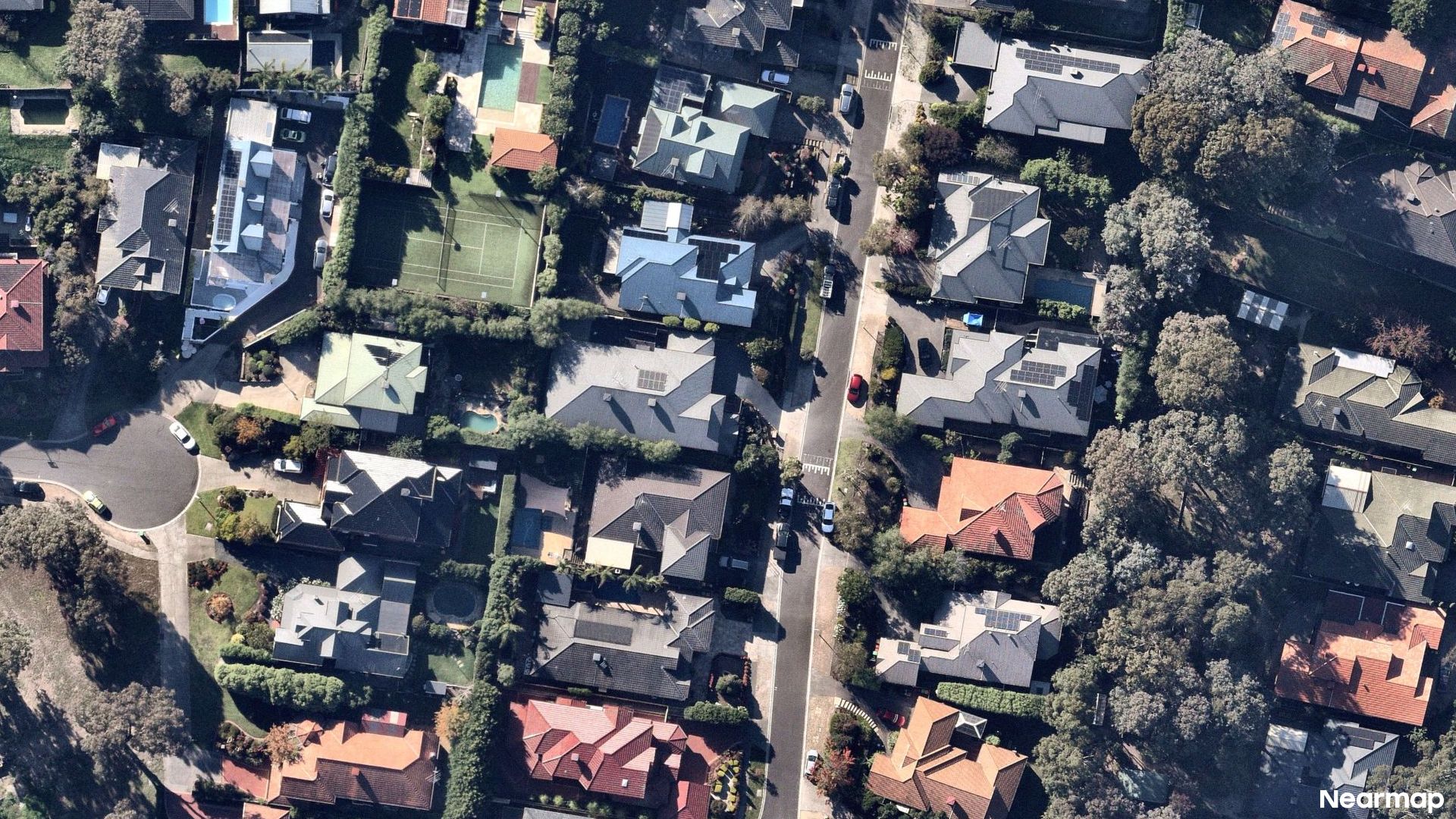Vertical aerial view