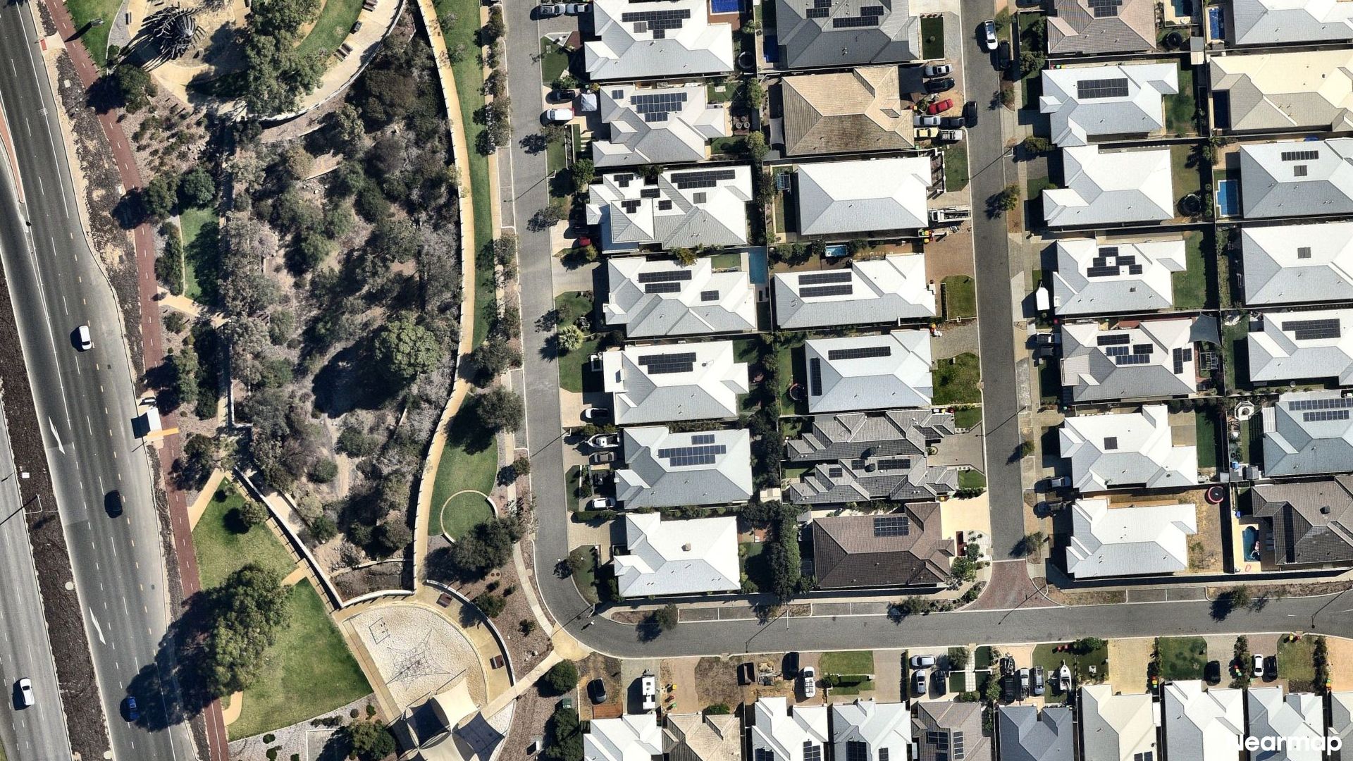 Vertical aerial view