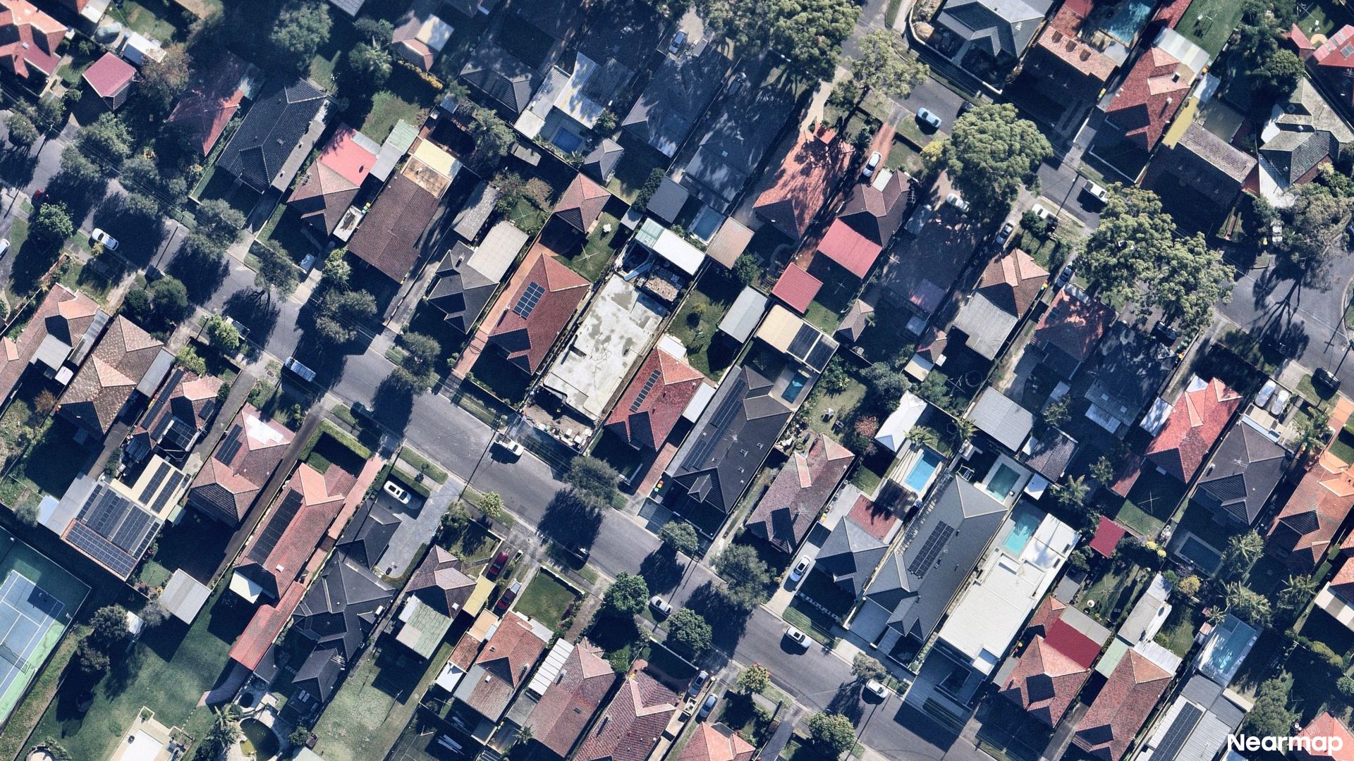 Vertical aerial view
