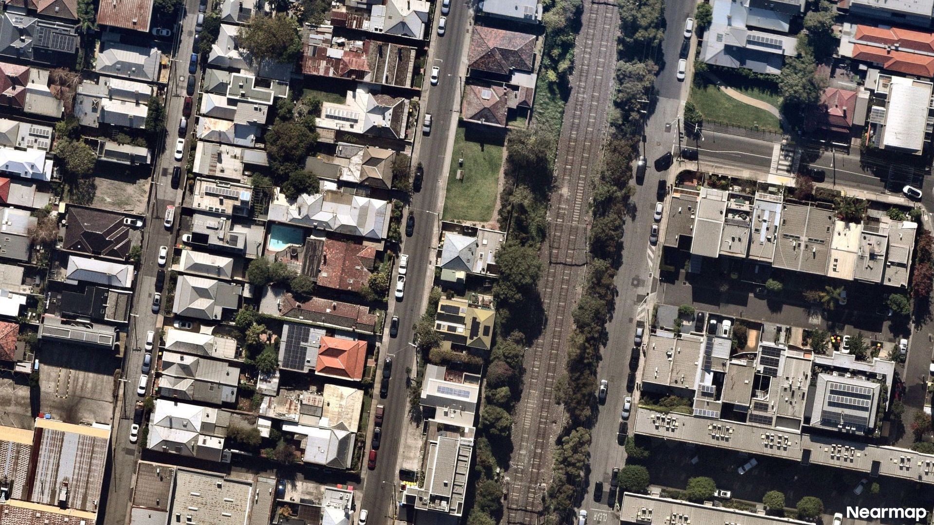 Vertical aerial view