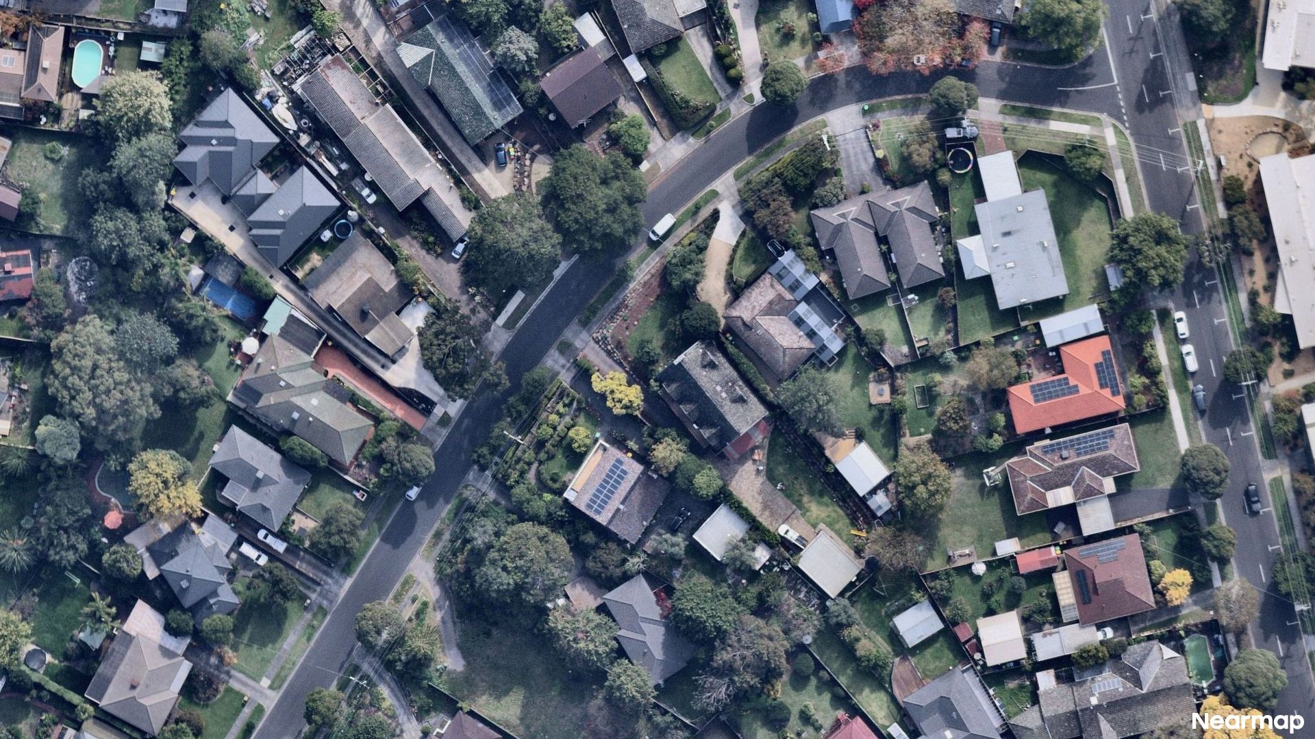 Vertical aerial view
