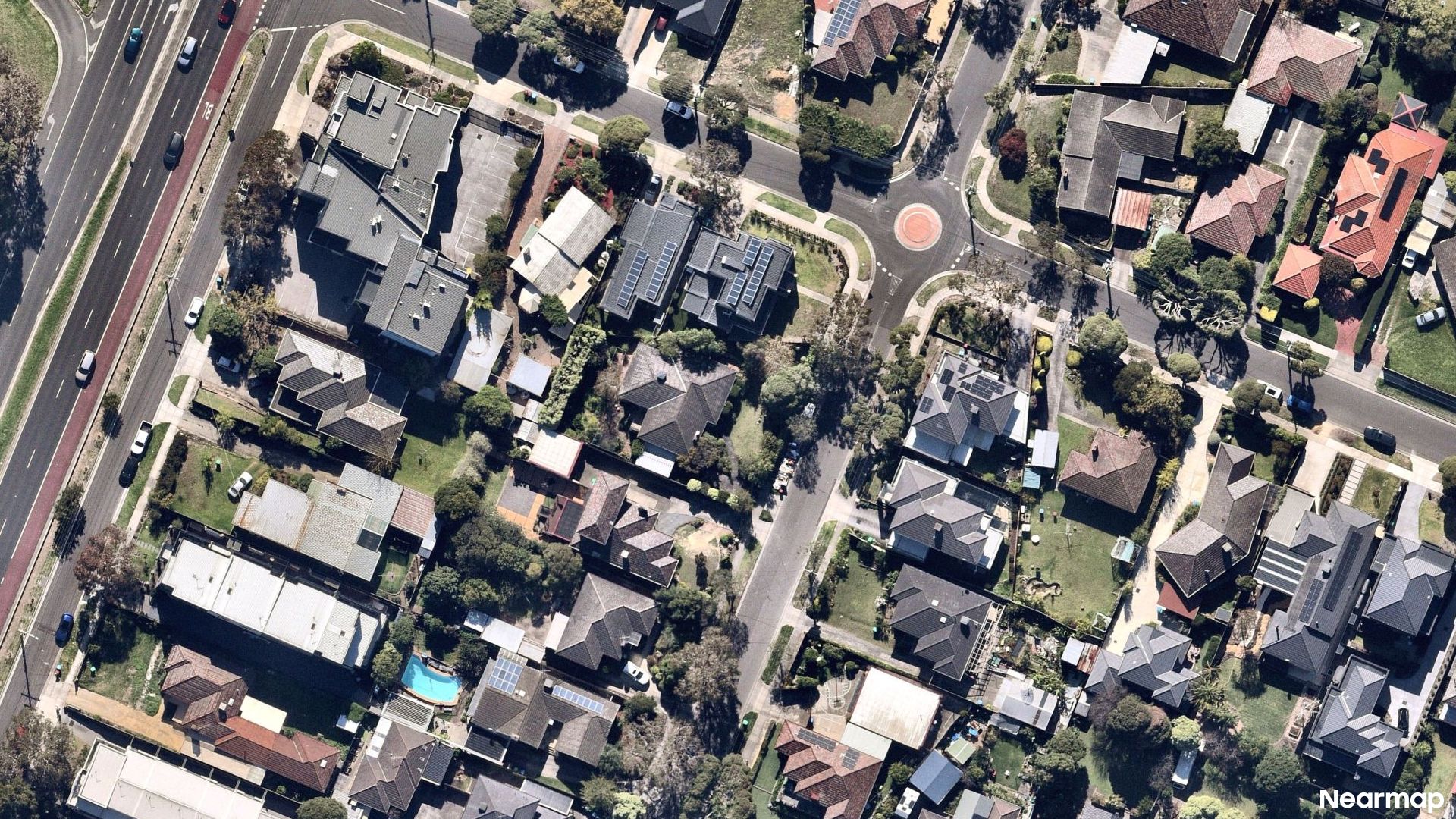 Vertical aerial view