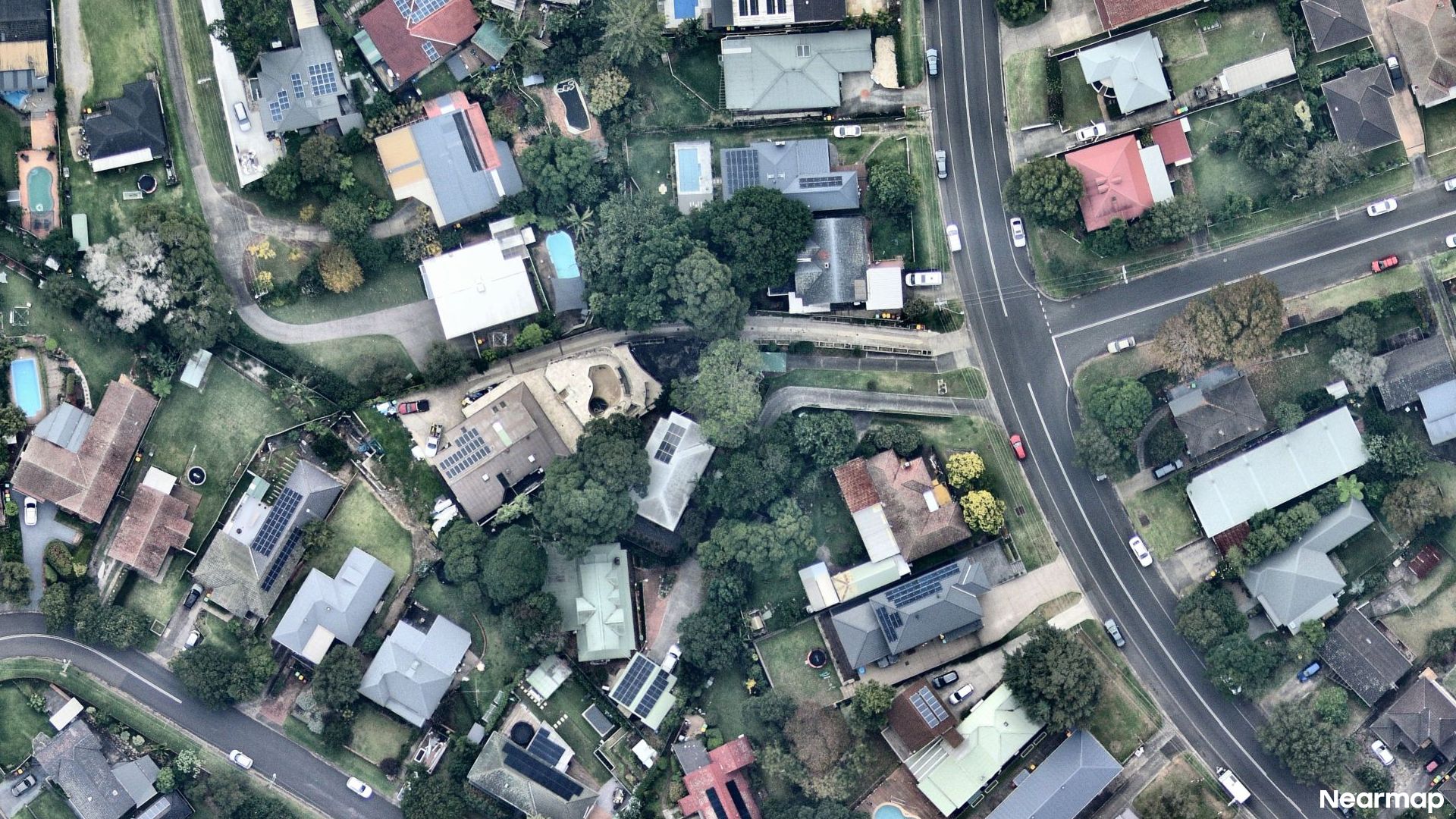 Vertical aerial view