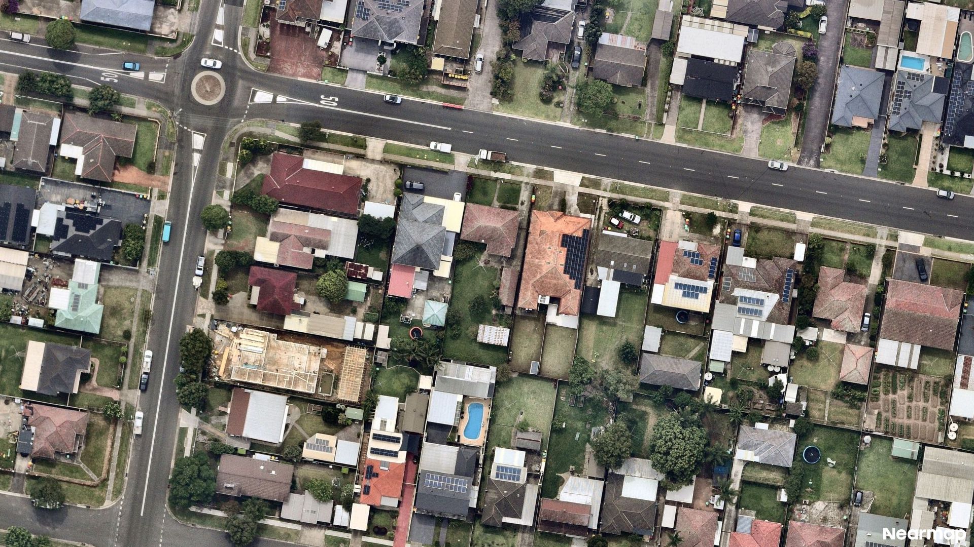 Vertical aerial view