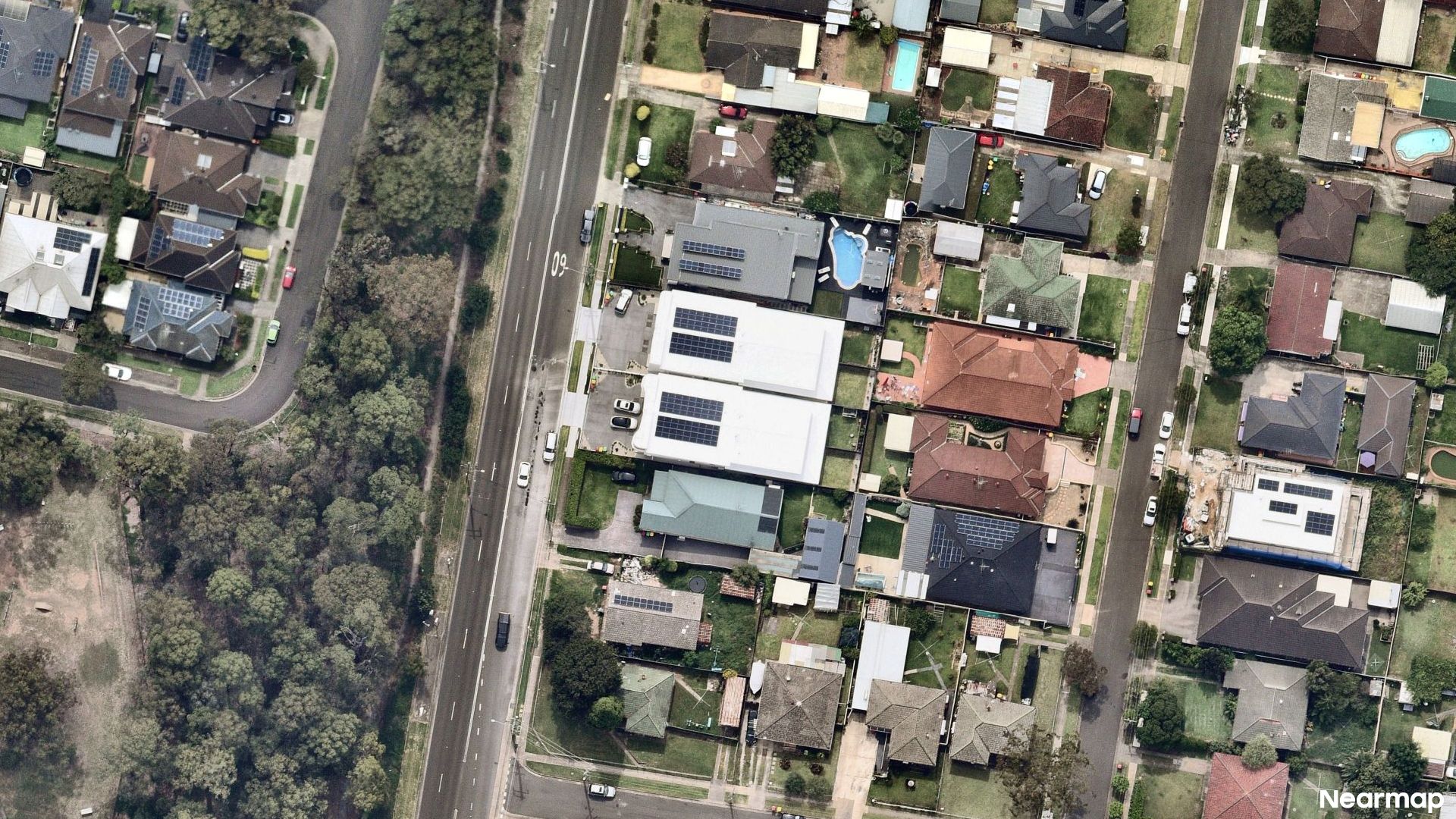 Vertical aerial view