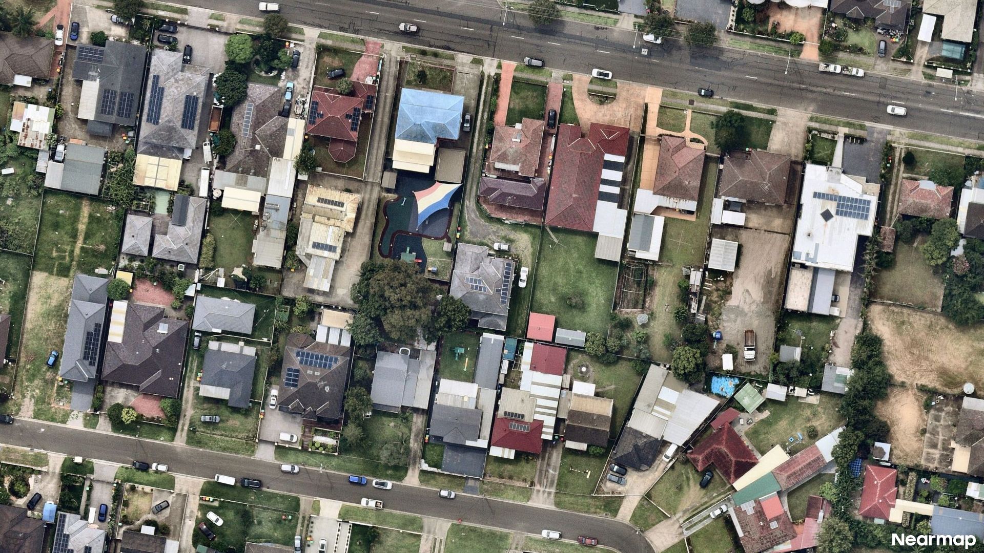 Vertical aerial view
