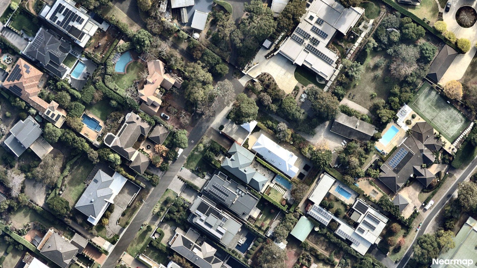 Vertical aerial view