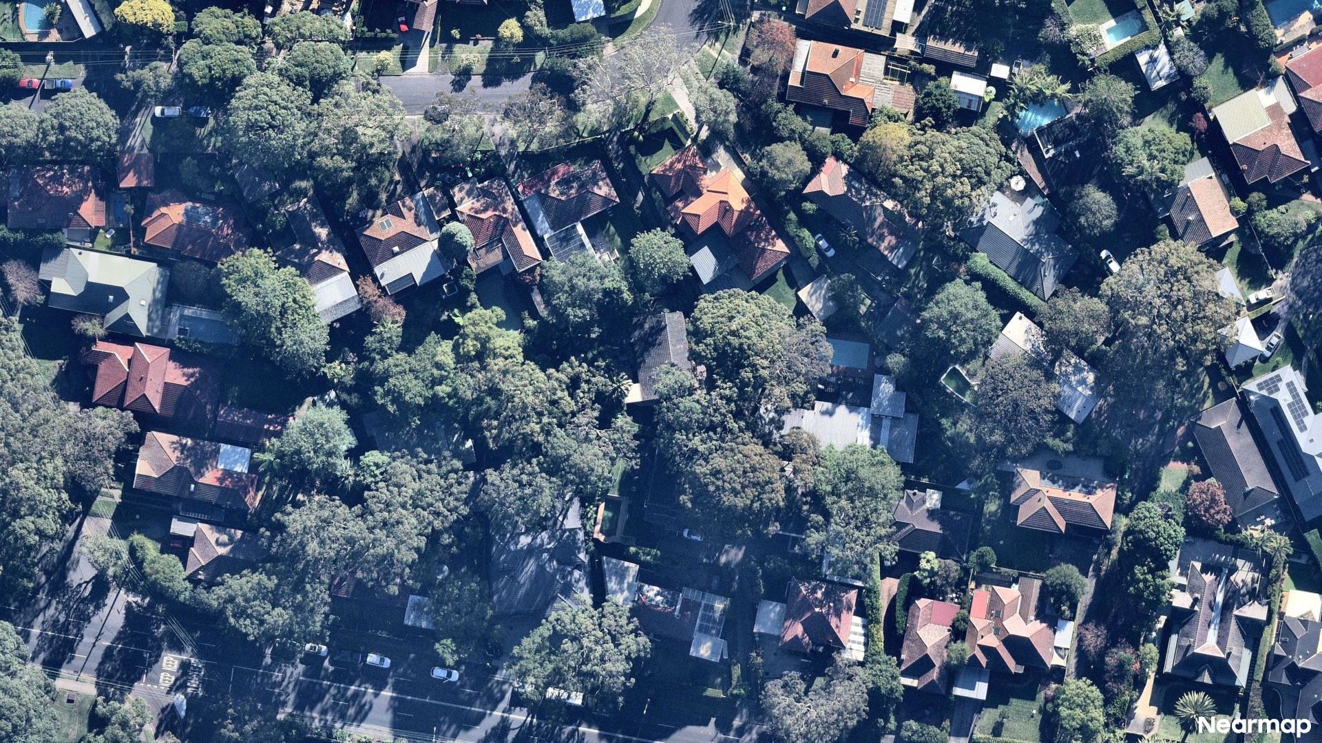 Vertical aerial view