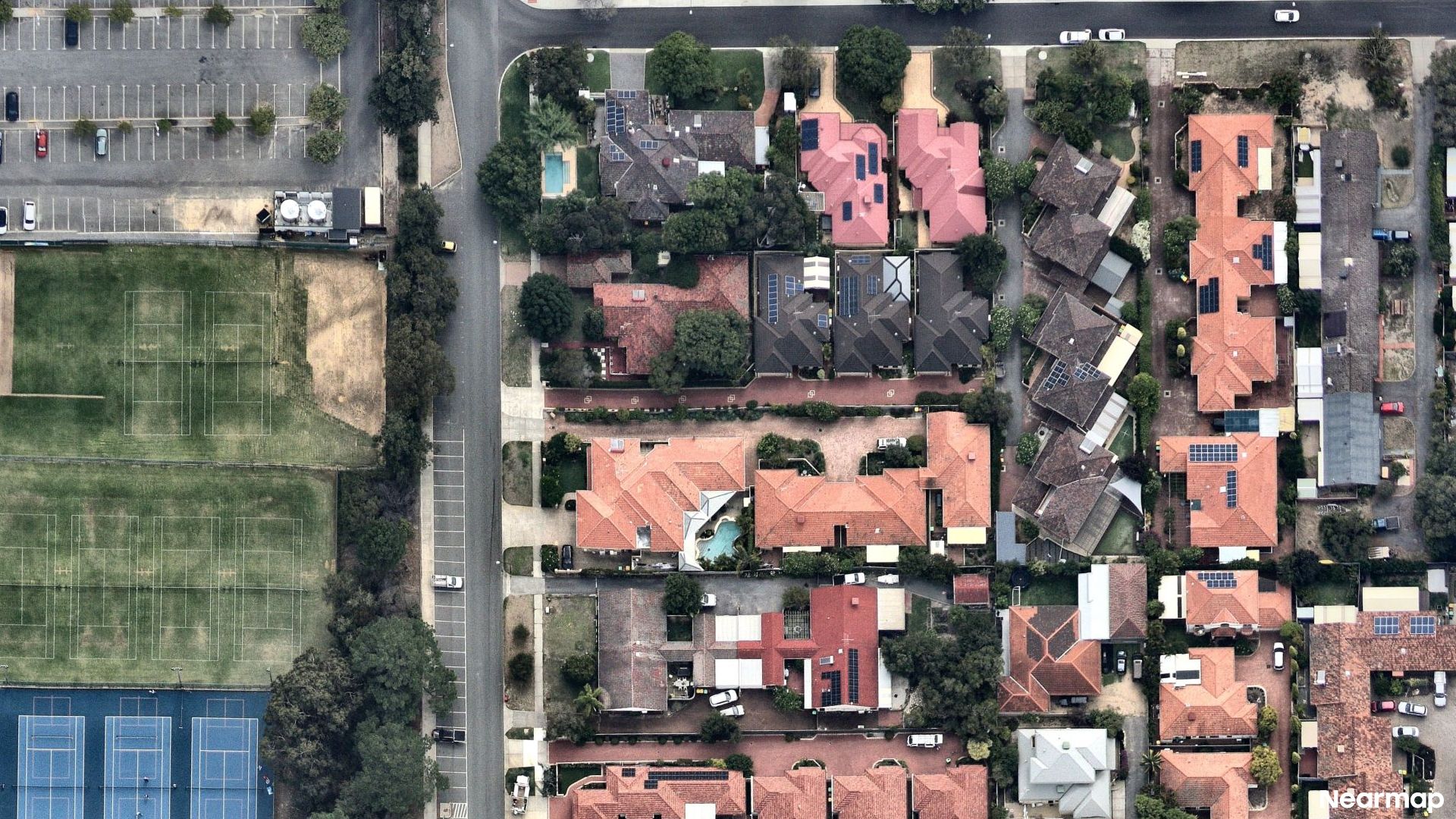 Vertical aerial view