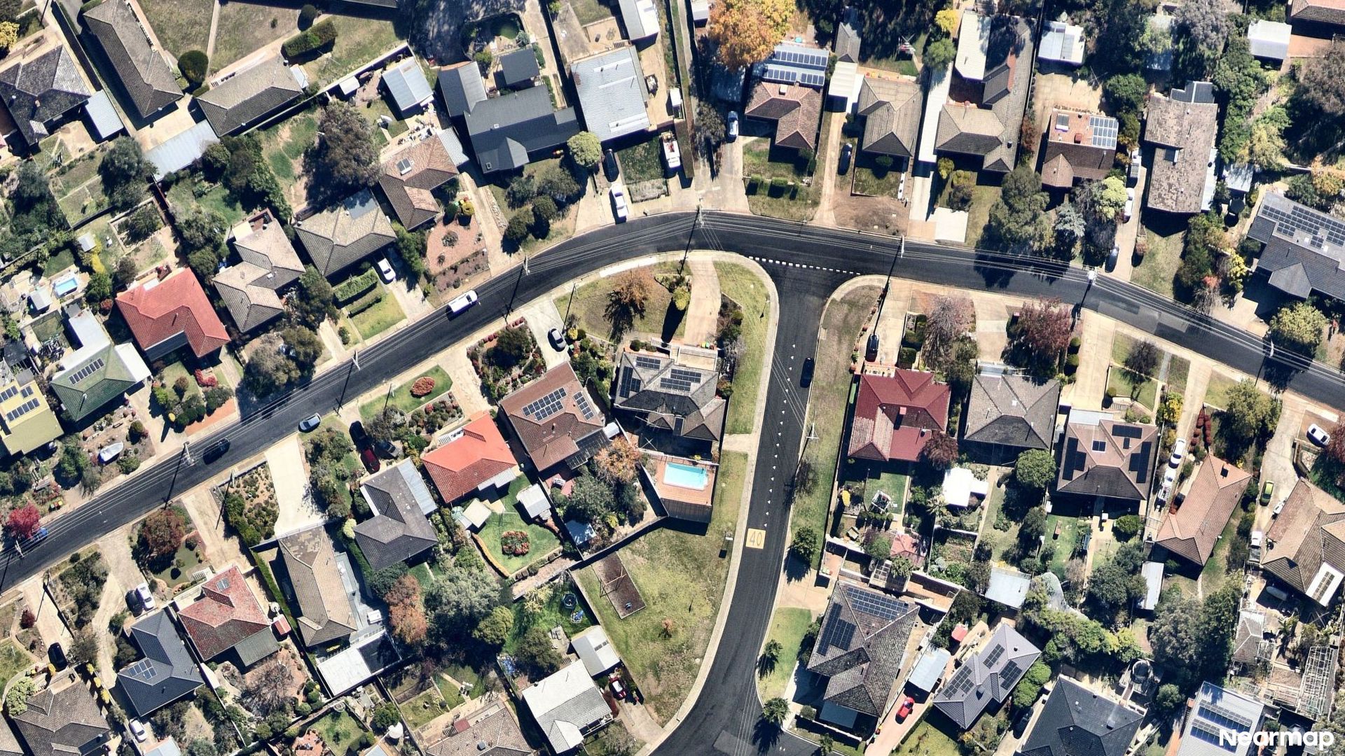 Vertical aerial view