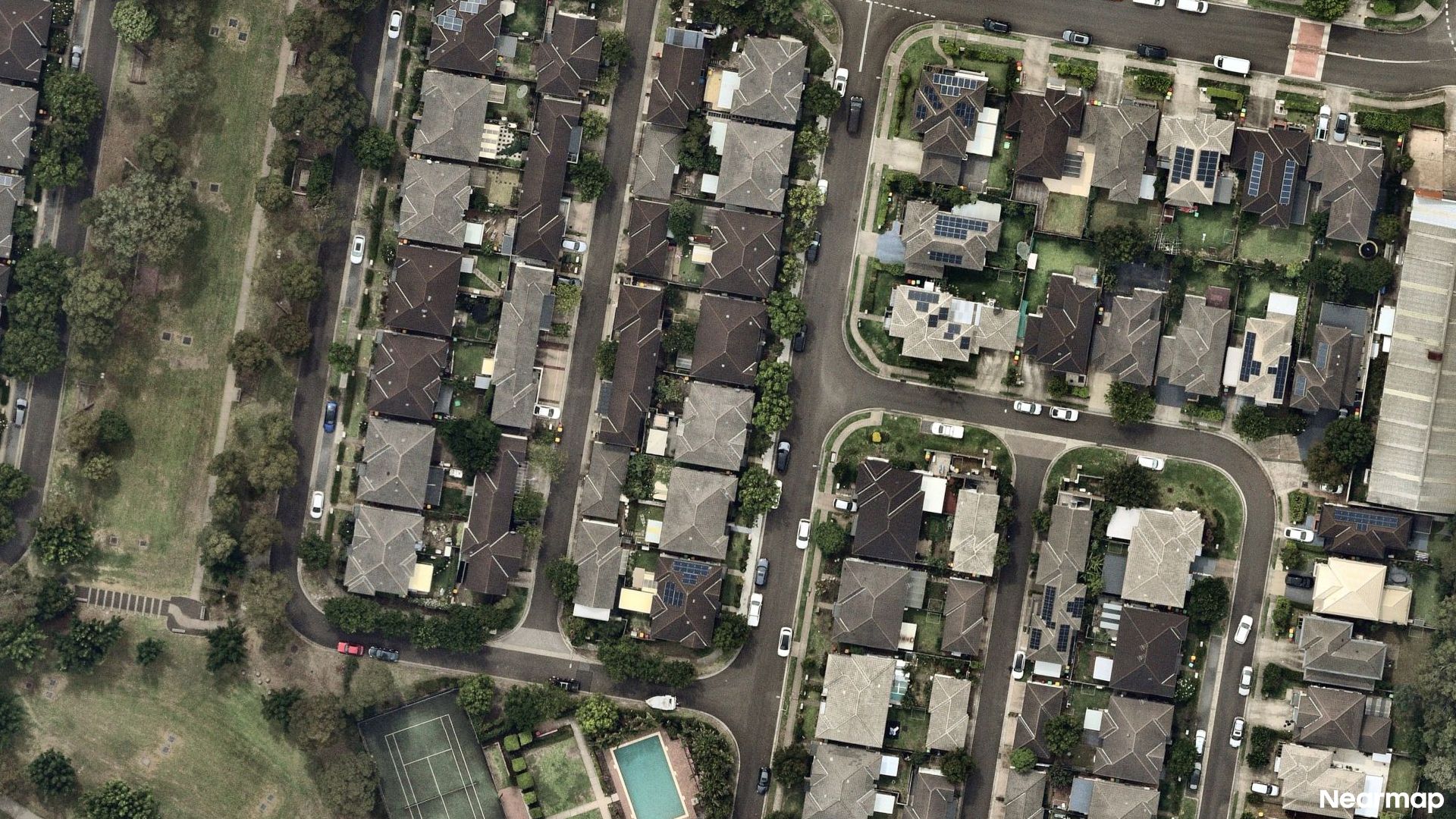 Vertical aerial view