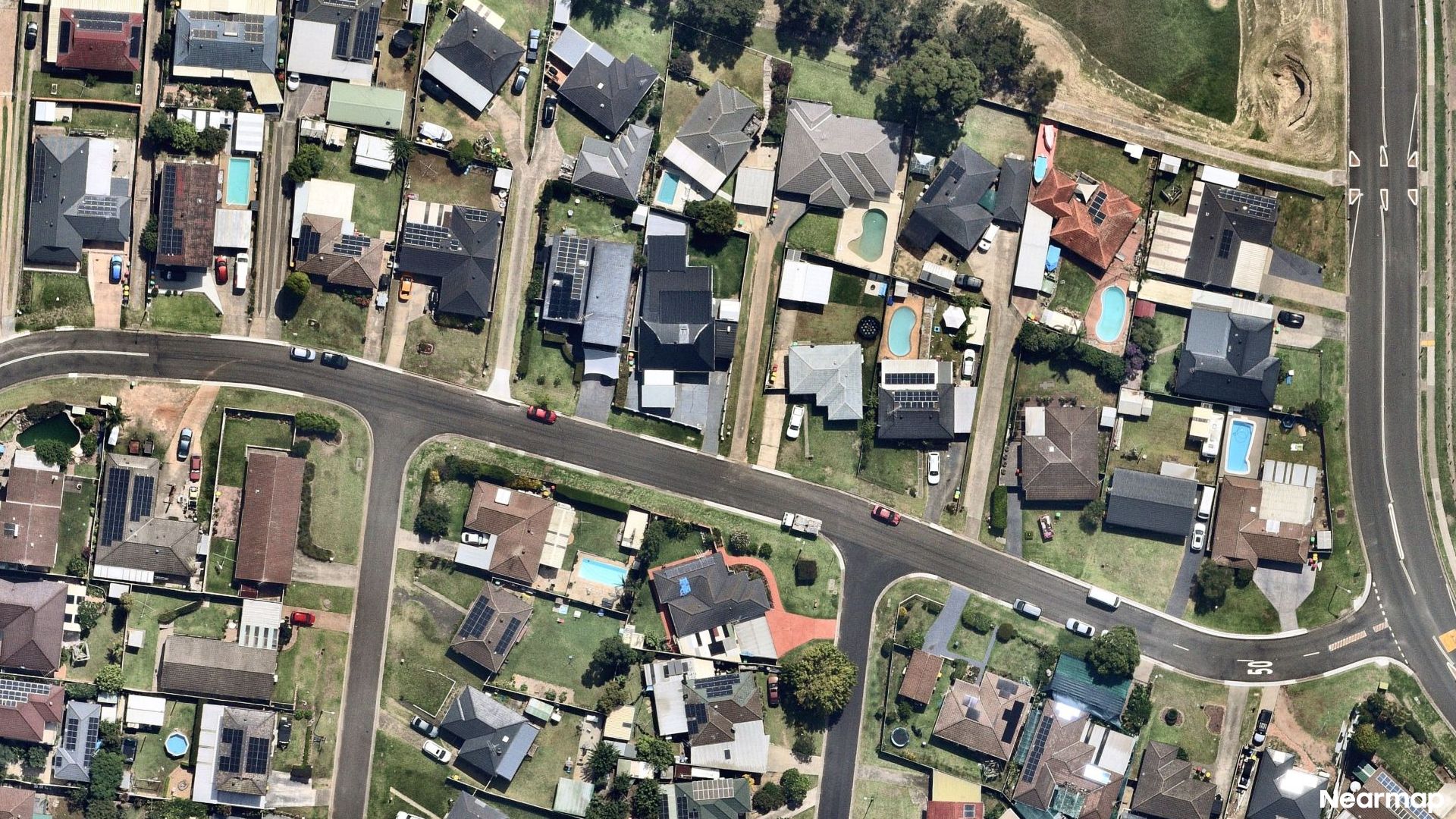 Vertical aerial view