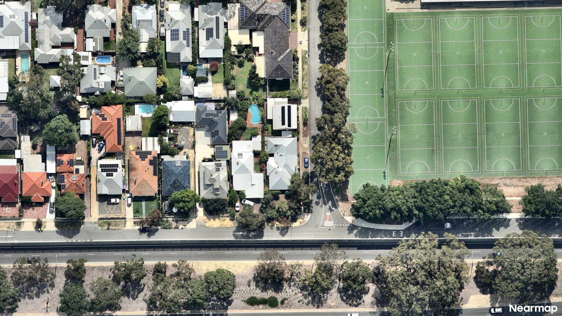 Vertical aerial view