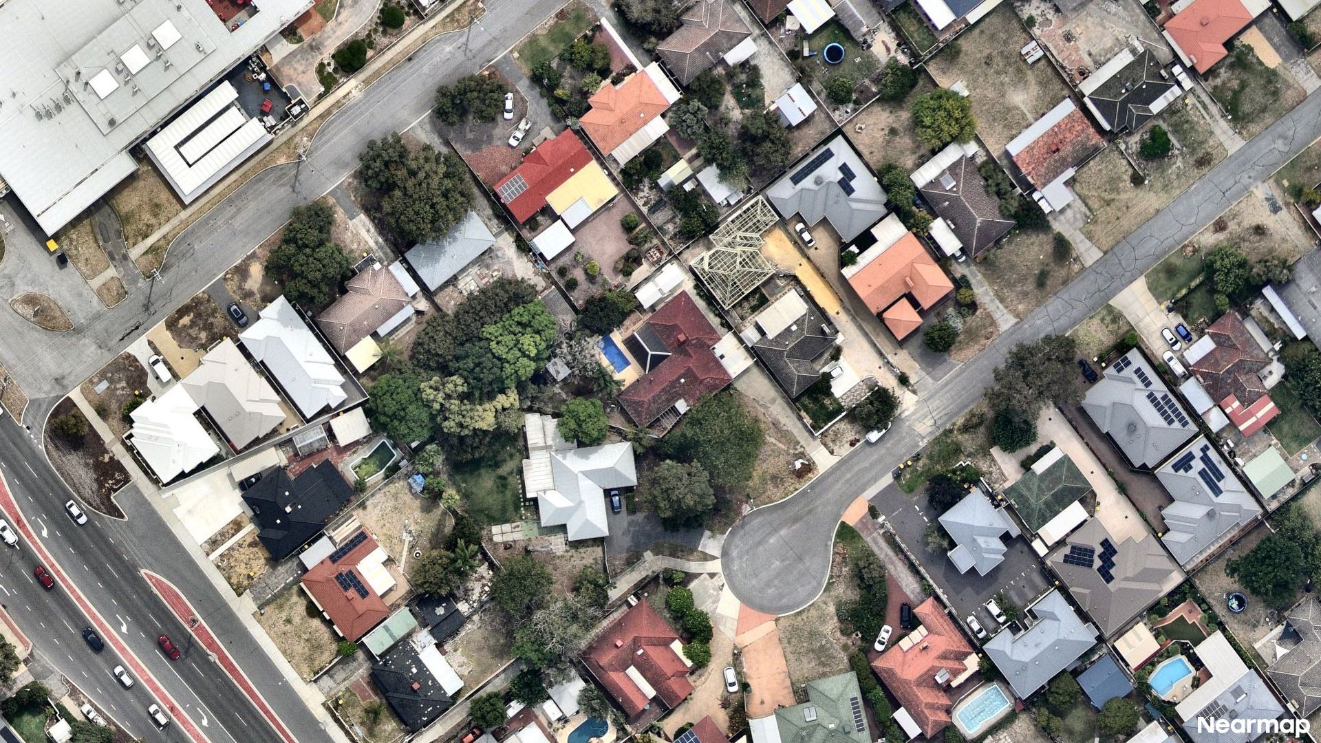 Vertical aerial view