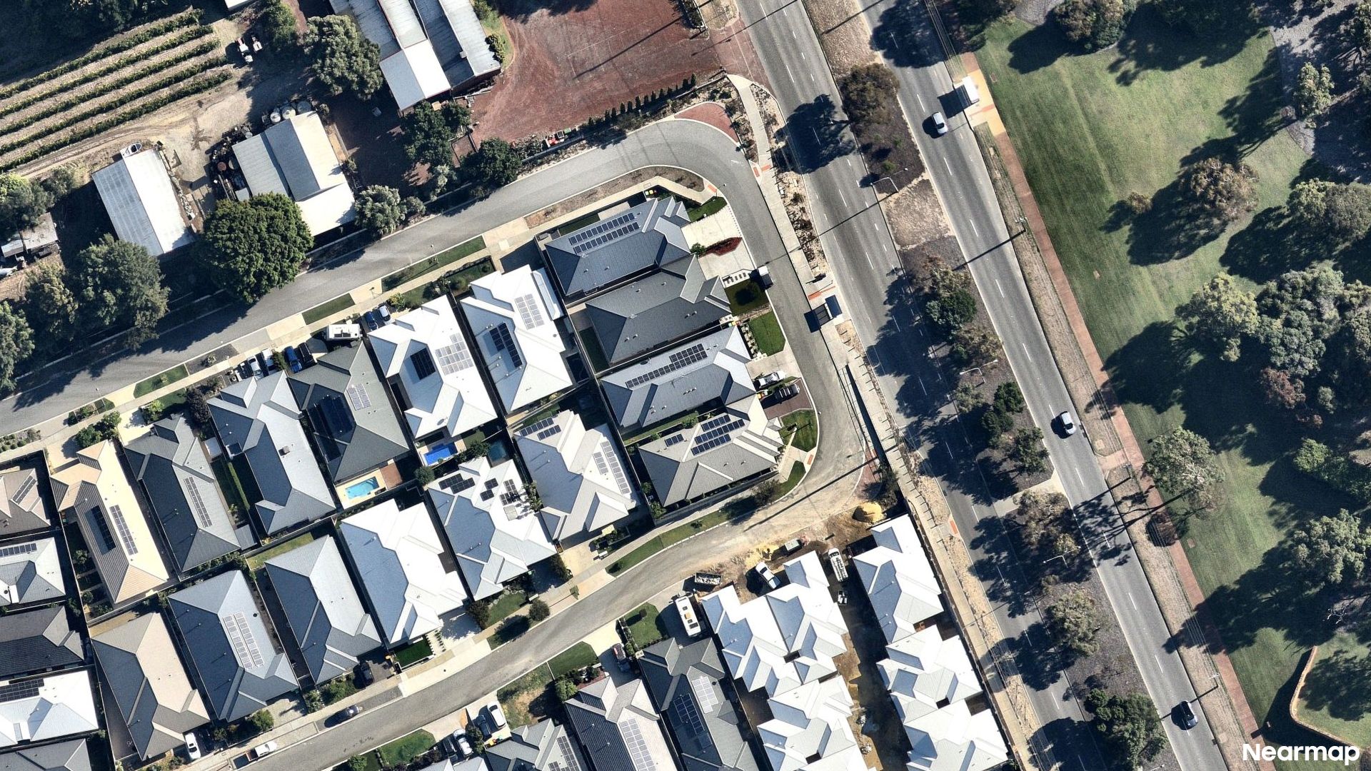 Vertical aerial view
