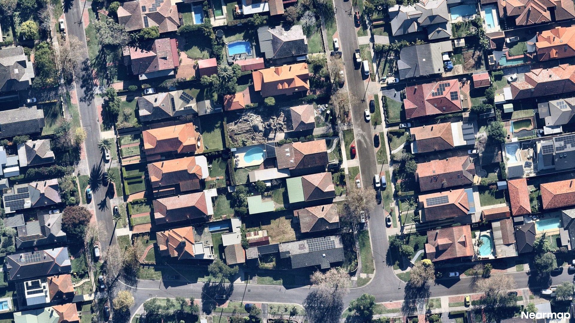 Vertical aerial view