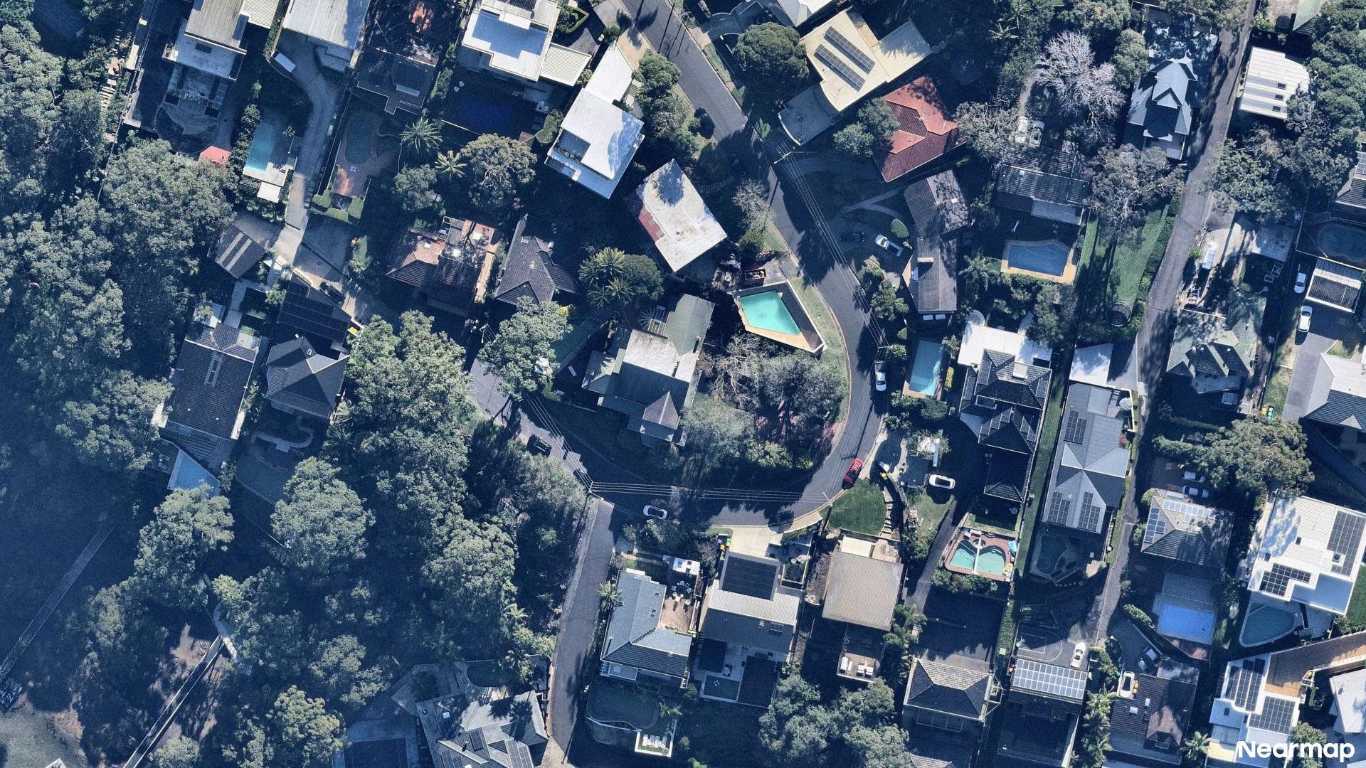 Vertical aerial view