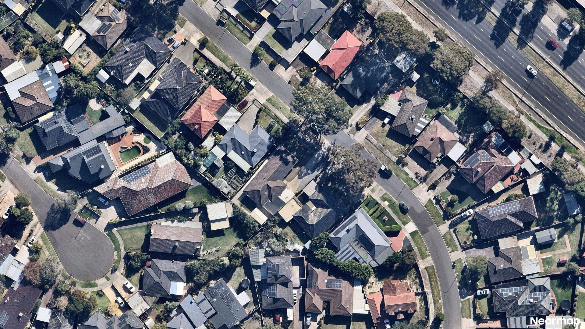 Vertical aerial view