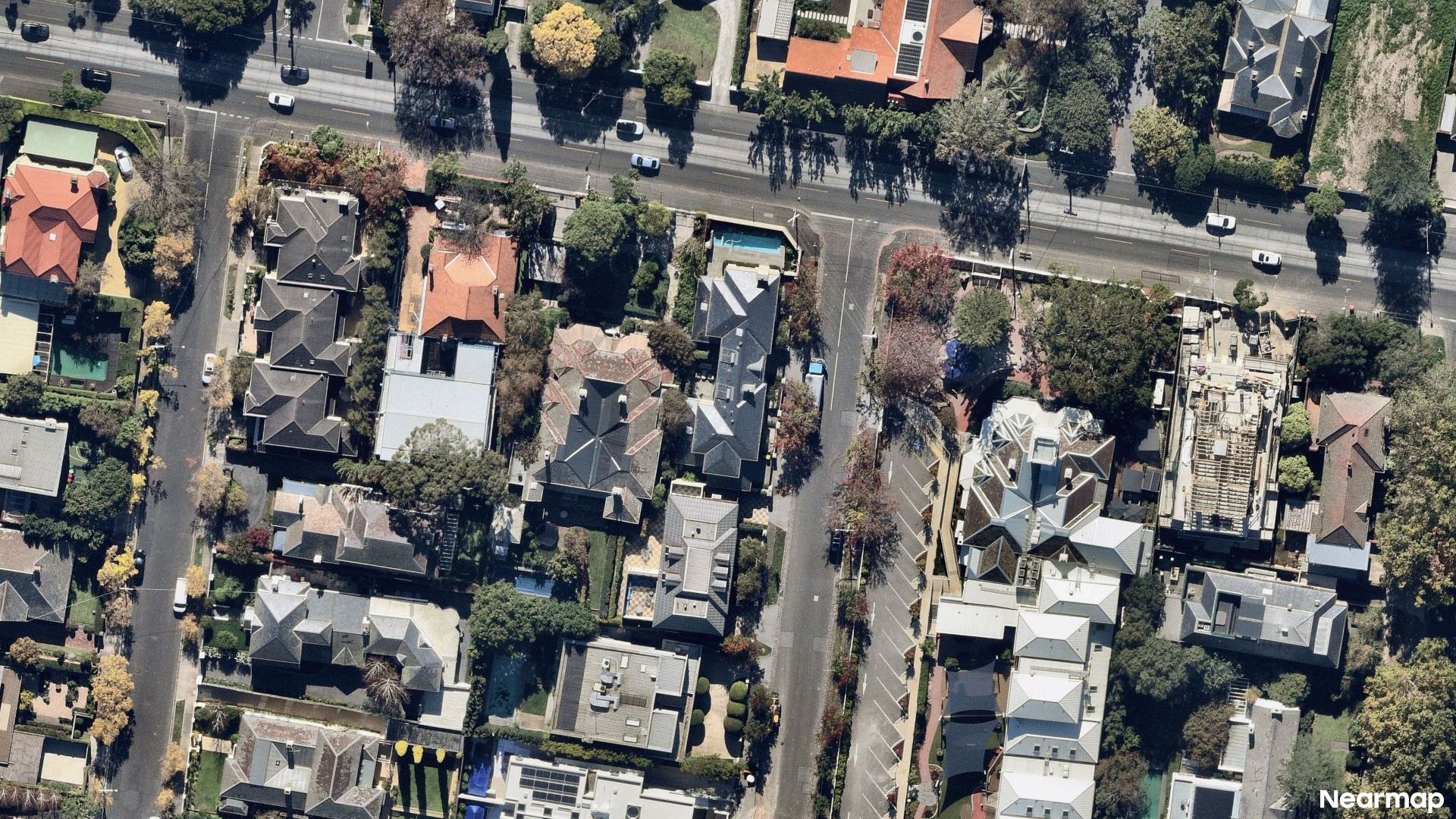 Vertical aerial view