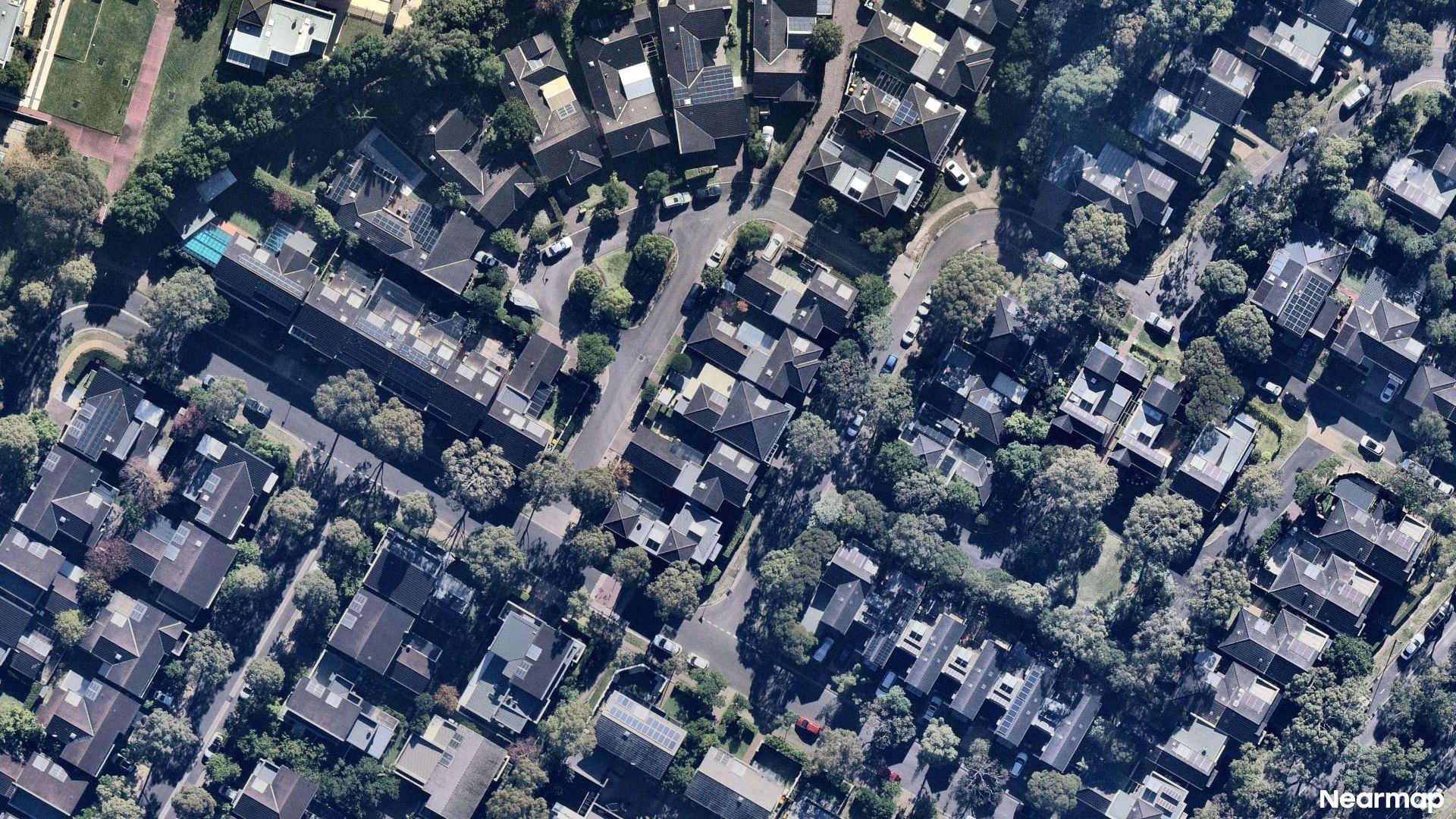 Vertical aerial view