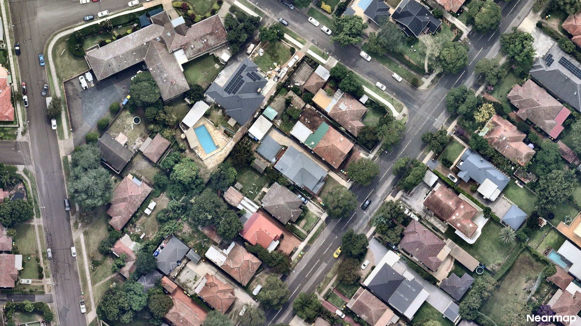 Vertical aerial view