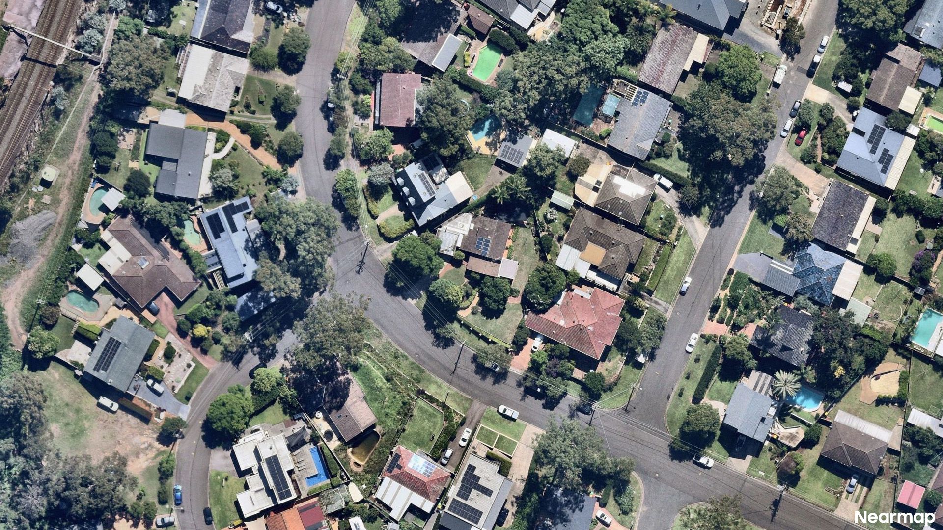 Vertical aerial view