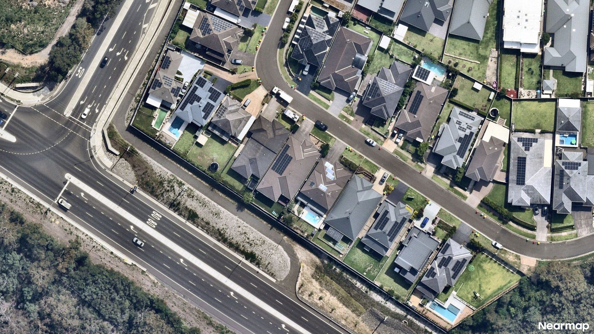Vertical aerial view