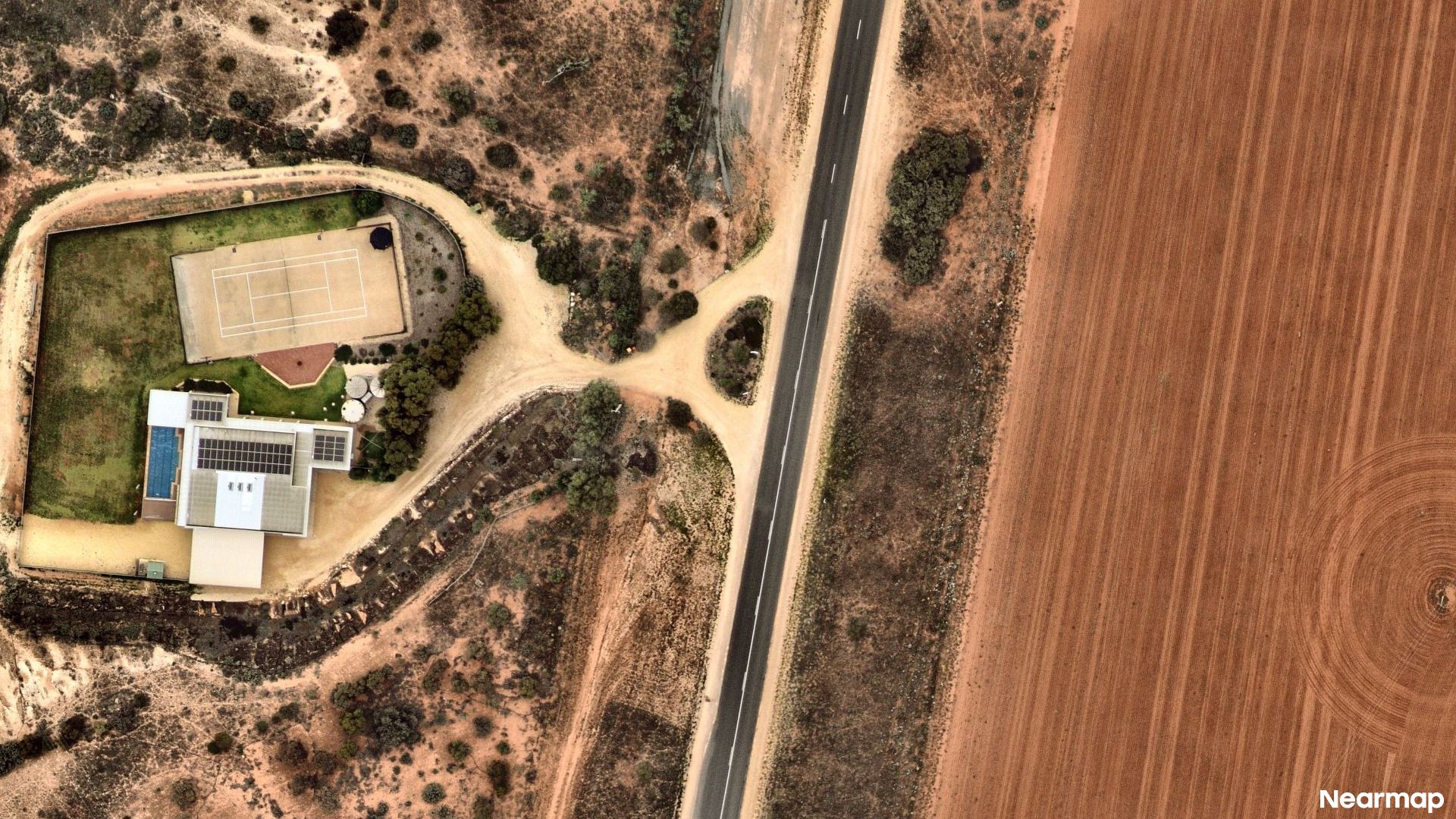 Vertical aerial view