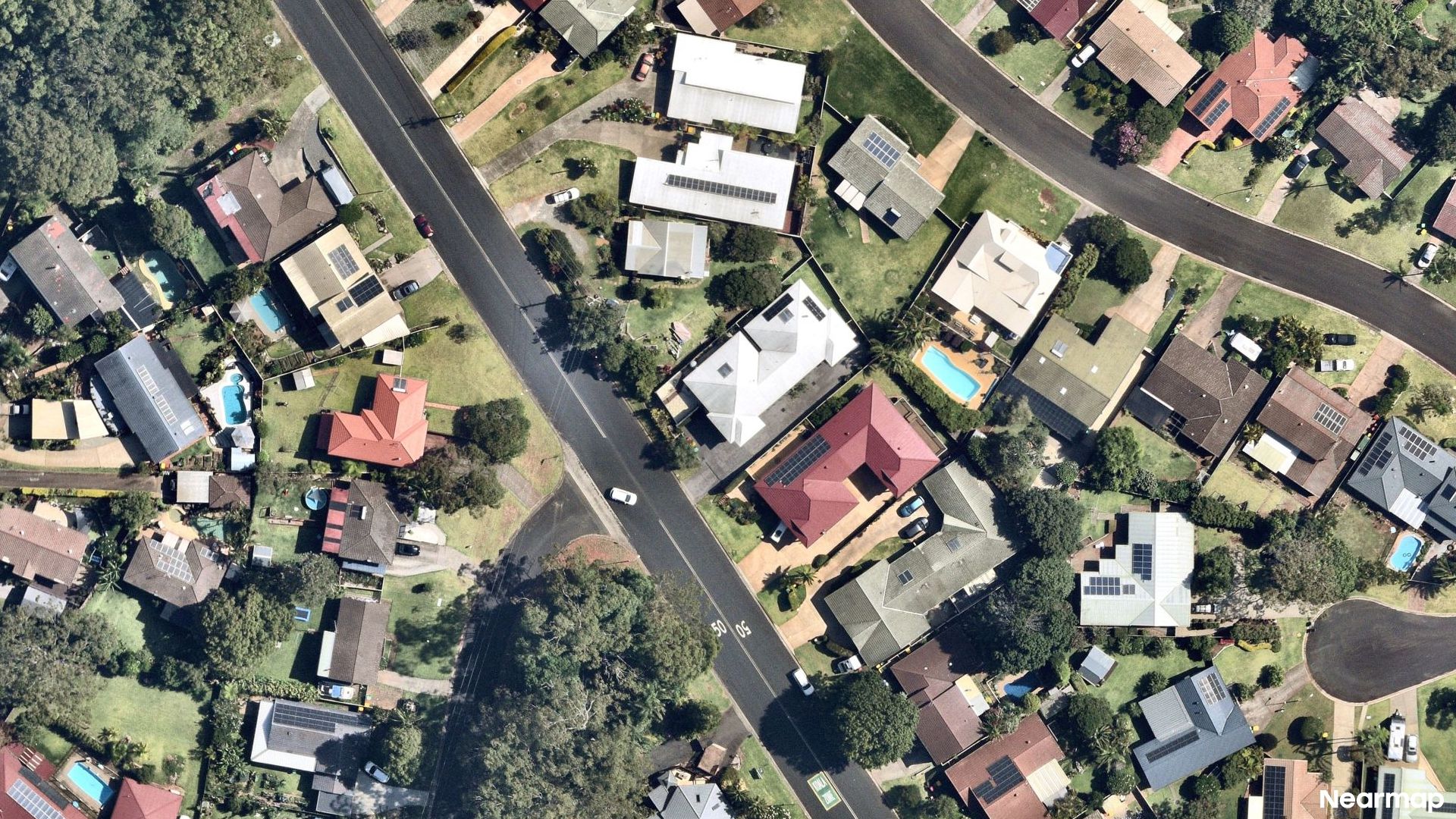 Vertical aerial view