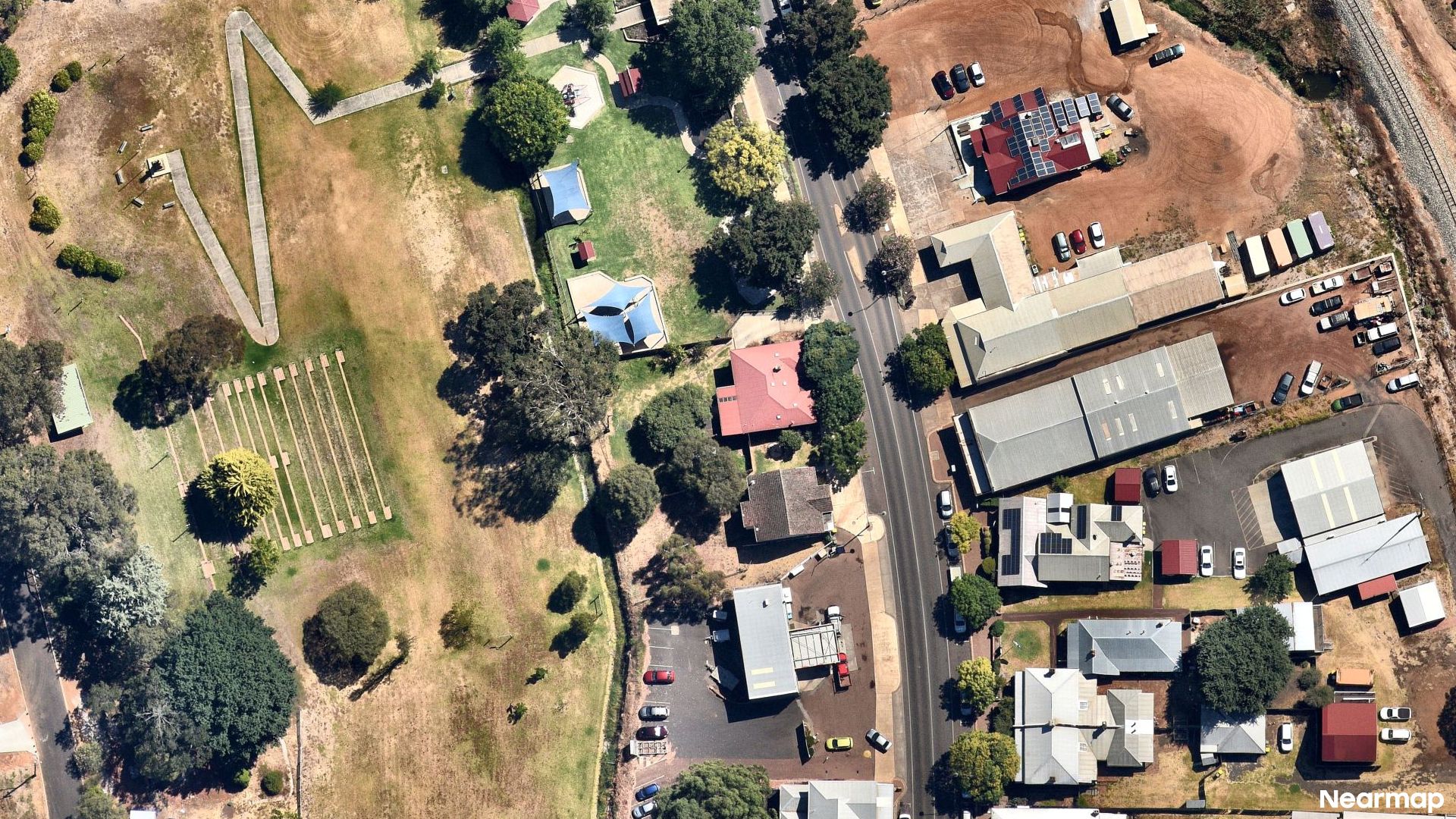 Vertical aerial view