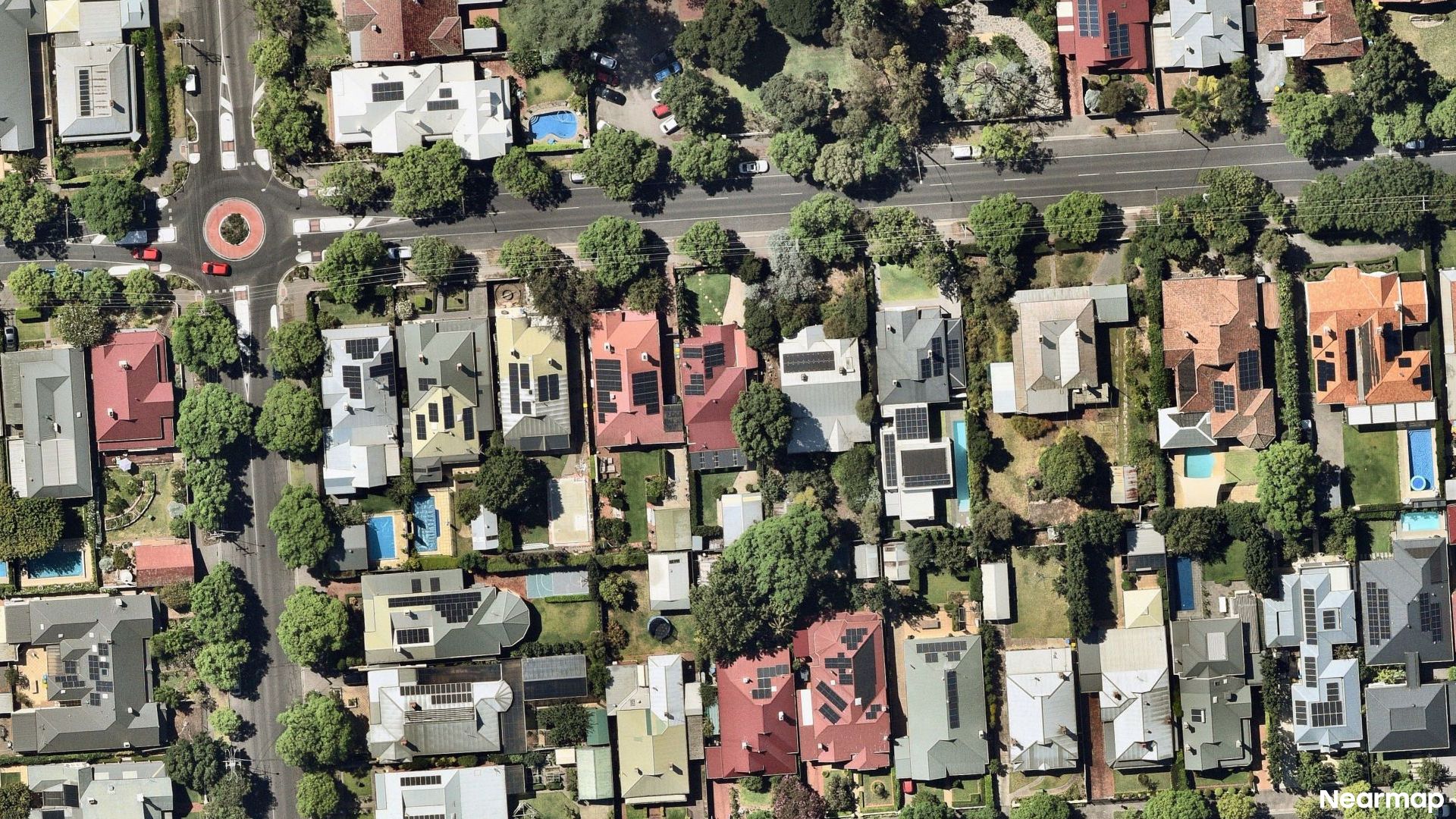 Vertical aerial view