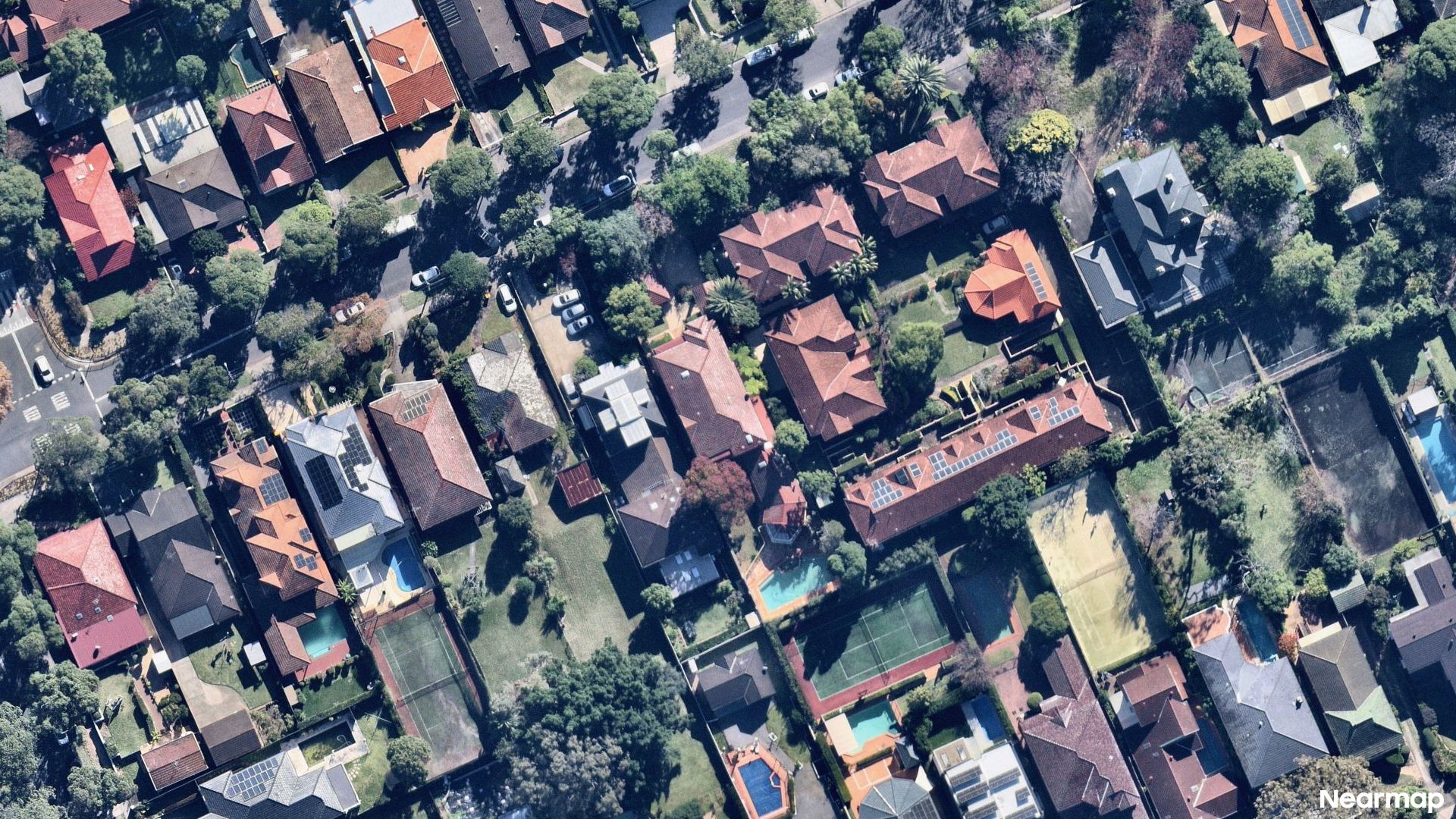 Vertical aerial view