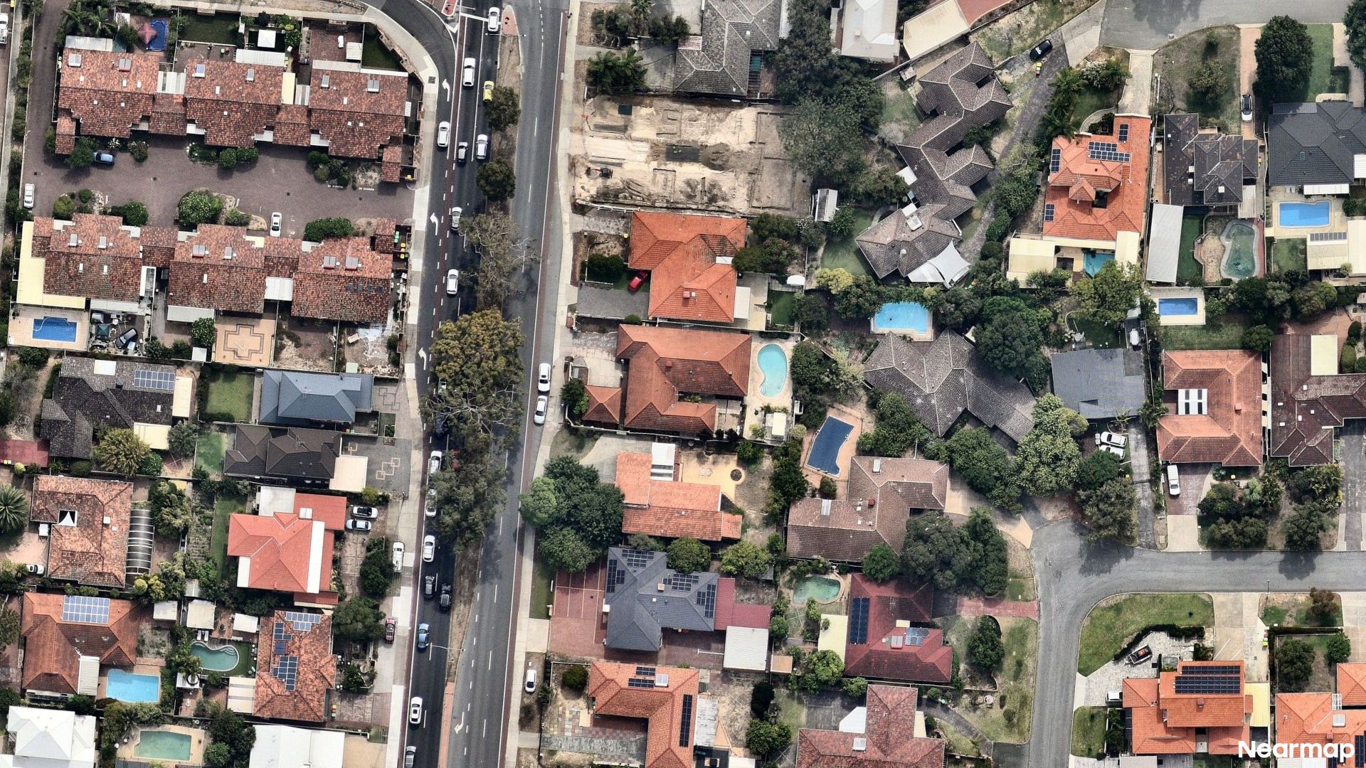 Vertical aerial view