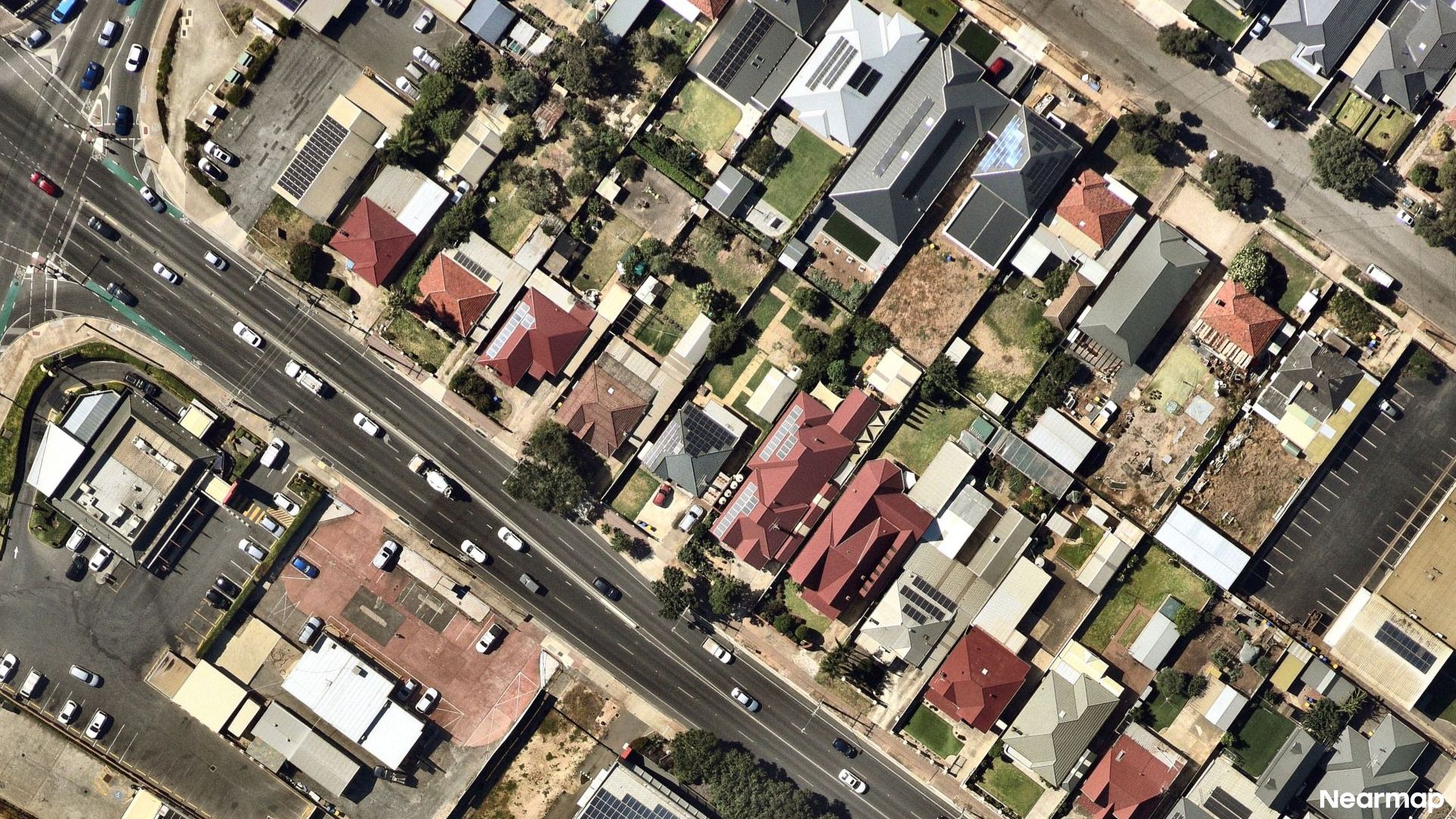 Vertical aerial view
