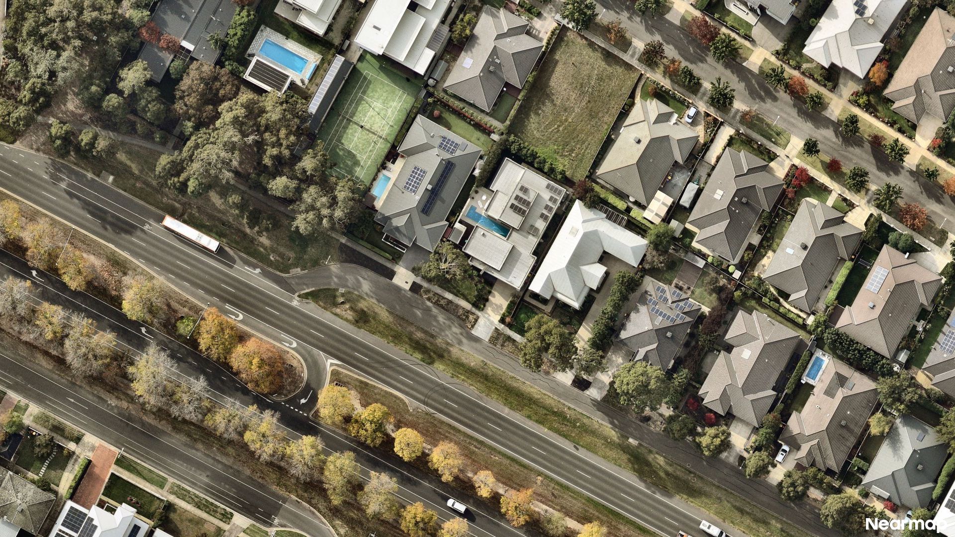 Vertical aerial view