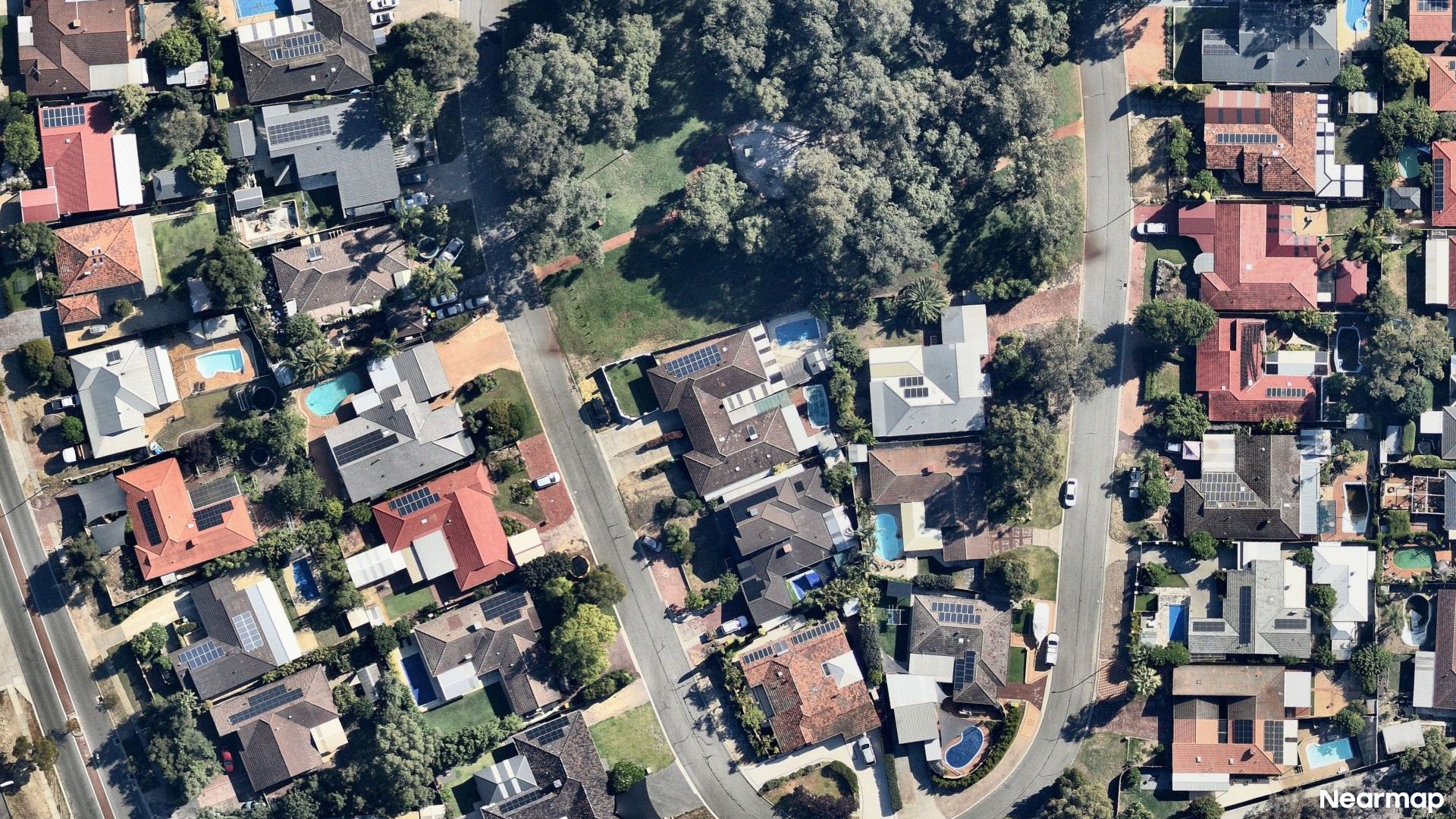 Vertical aerial view