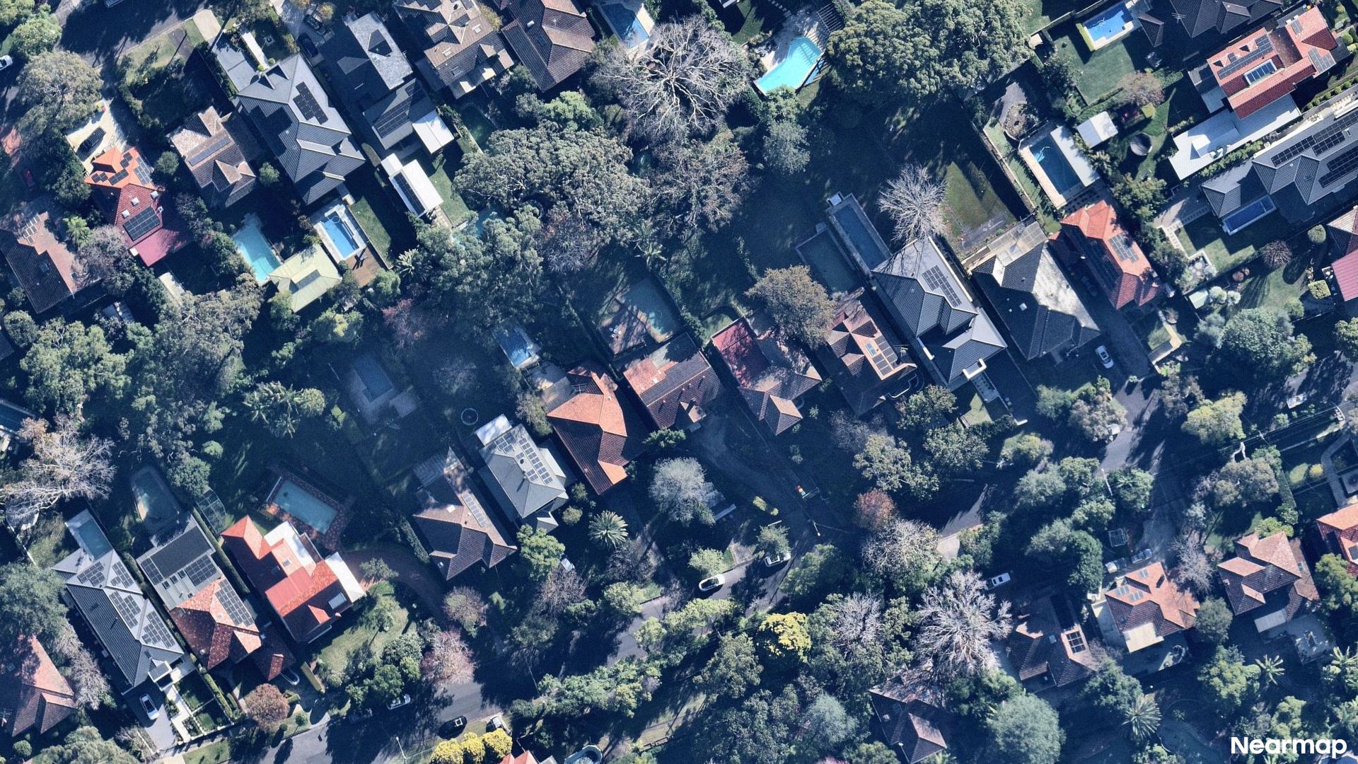 Vertical aerial view